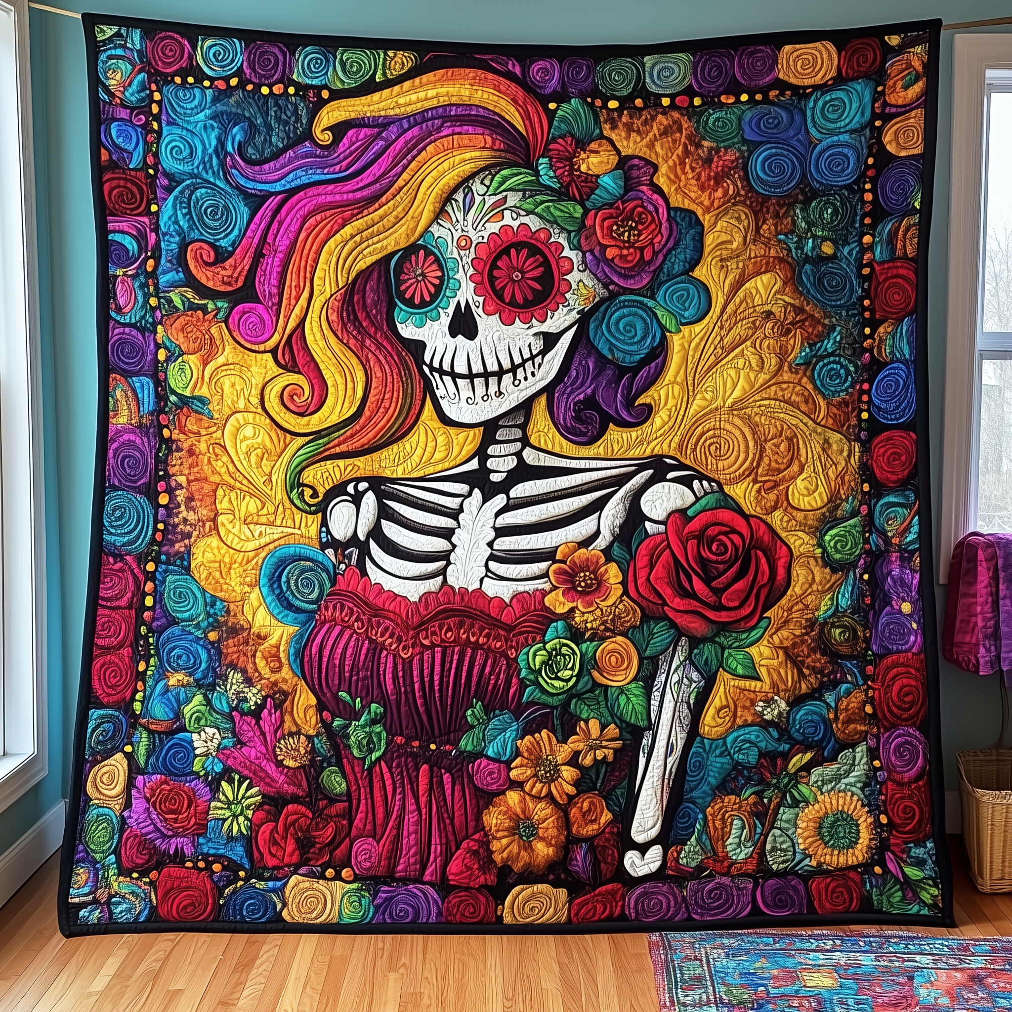 Queen of the Dead Quilted Blanket Celebrate Your Individuality with a Blanket That Speaks to You Queen of the Dead Quilted Blanket Celebrate Your Individuality with a Blanket That Speaks to You