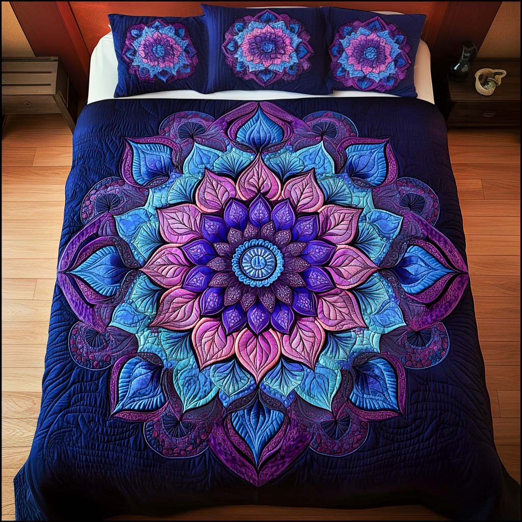 Radiant Bloom Quilted Bedding Set Presents For Flower Lovers Radiant Bloom Quilted Bedding Set Presents For Flower Lovers