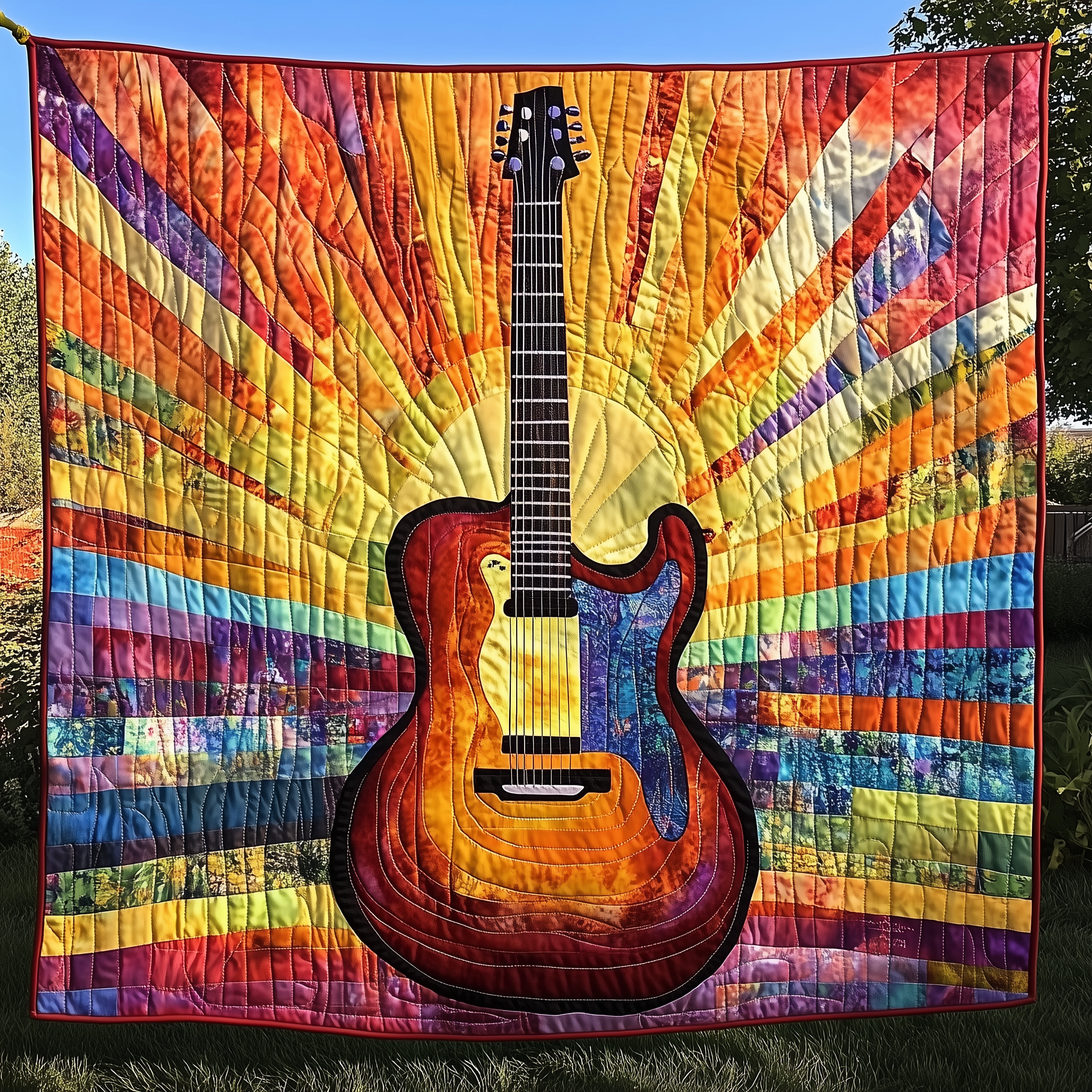 Radiant Guitar Sunshine Quilted Blanket Feel the Bond of Home with Our Family-Friendly Blanket Radiant Guitar Sunshine Quilted Blanket Feel the Bond of Home with Our Family-Friendly Blanket