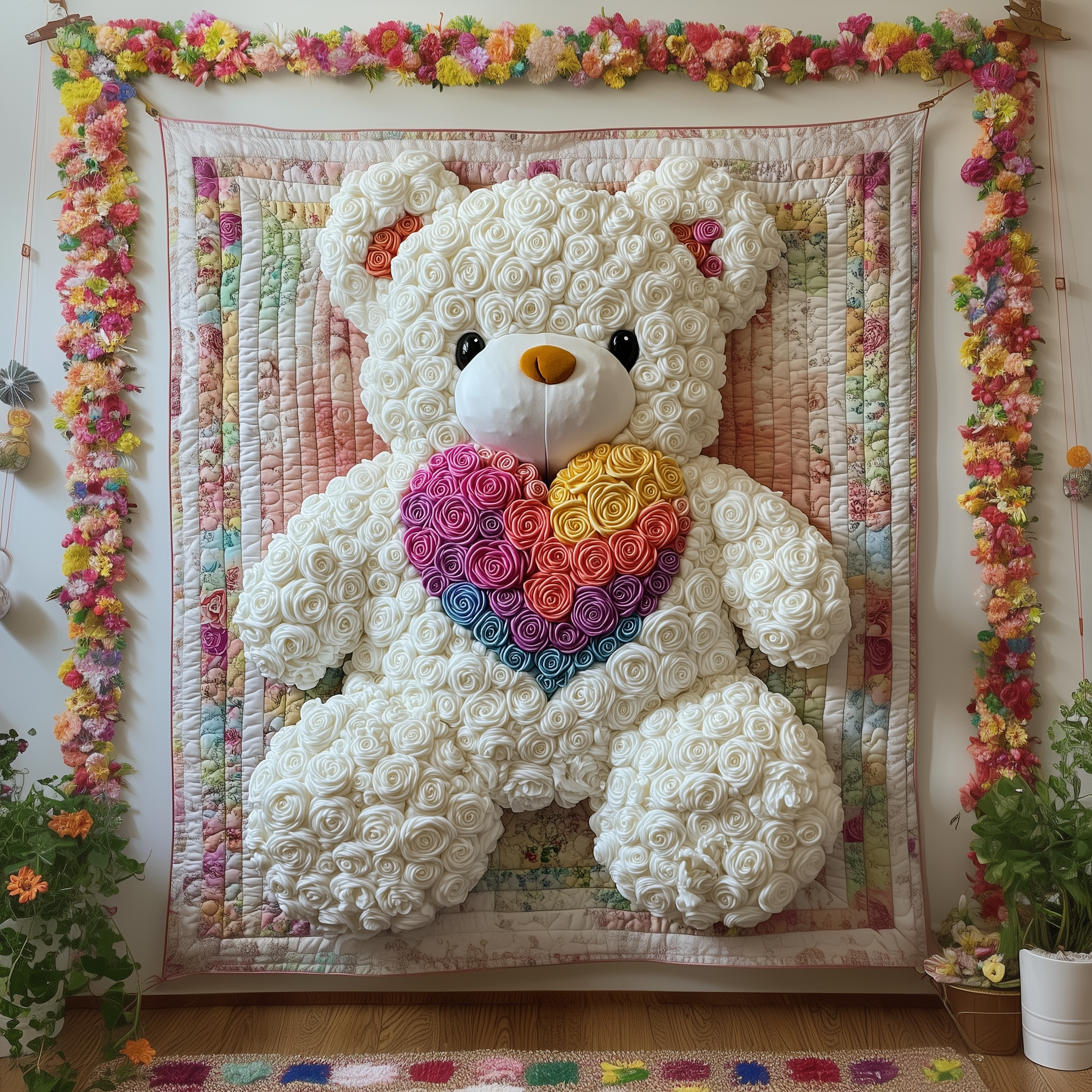 Rainbow Love Bear Quilted Blanket Unique Blankets And Throws Valentines Day Presents Rainbow Love Bear Quilted Blanket Unique Blankets And Throws Valentines Day Presents