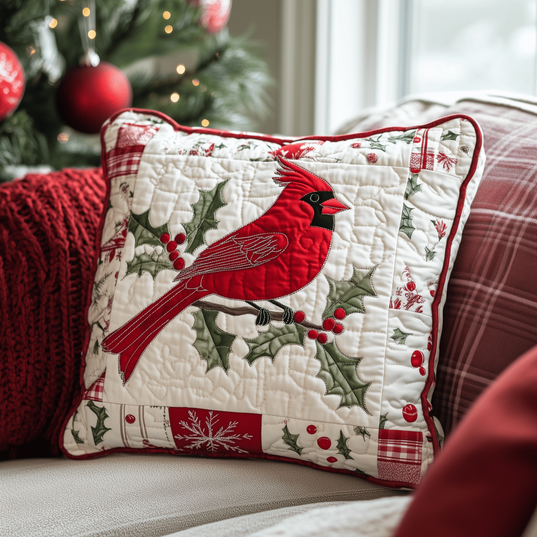 Red Cardinal Holiday Quilted Pillow Case A Pillow Case That Combines Fashion and Functionality Red Cardinal Holiday Quilted Pillow Case A Pillow Case That Combines Fashion and Functionality