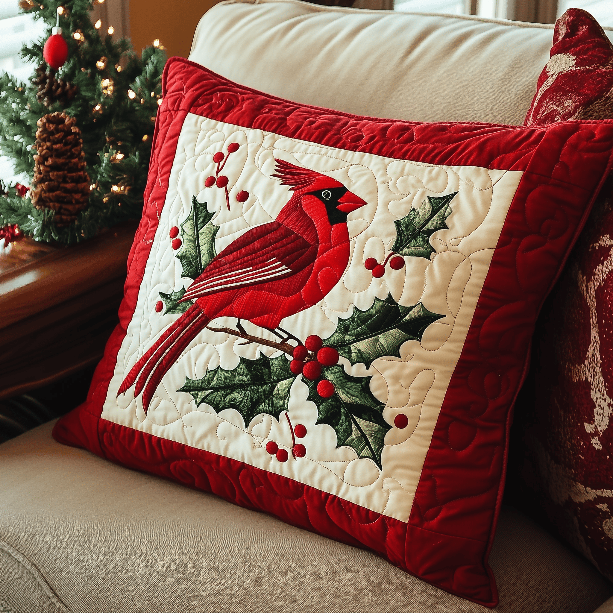 Red Cardinal Holiday Quilted Pillow Case Feel Relaxation Faster with Our Premium Pillow Cases Red Cardinal Holiday Quilted Pillow Case Feel Relaxation Faster with Our Premium Pillow Cases