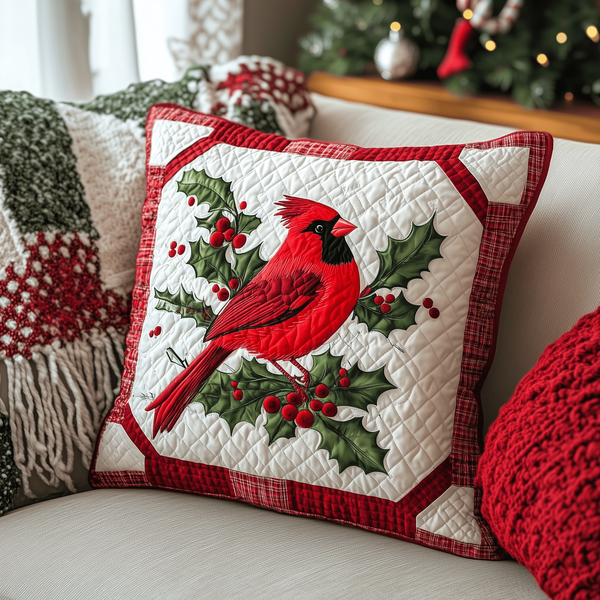 Red Cardinal Holiday Quilted Pillow Case Relaxation Starts with a Pillow Case That Feels Right Red Cardinal Holiday Quilted Pillow Case Relaxation Starts with a Pillow Case That Feels Right