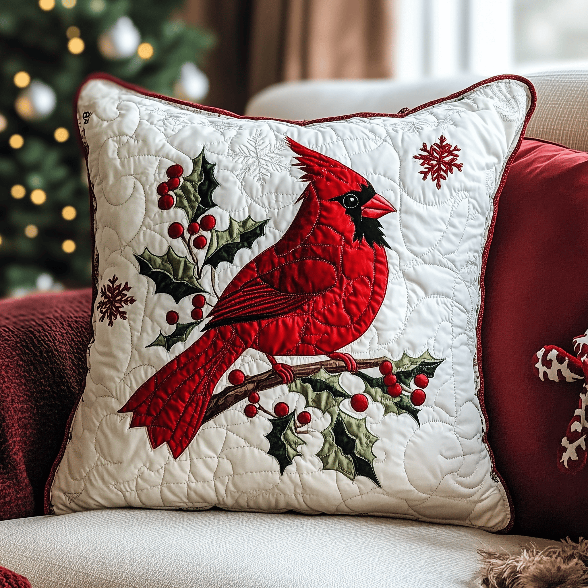 Red Cardinal Holiday Quilted Pillow Case Simplify Your Sleep Routine with Quality Pillow Cases Red Cardinal Holiday Quilted Pillow Case Simplify Your Sleep Routine with Quality Pillow Cases