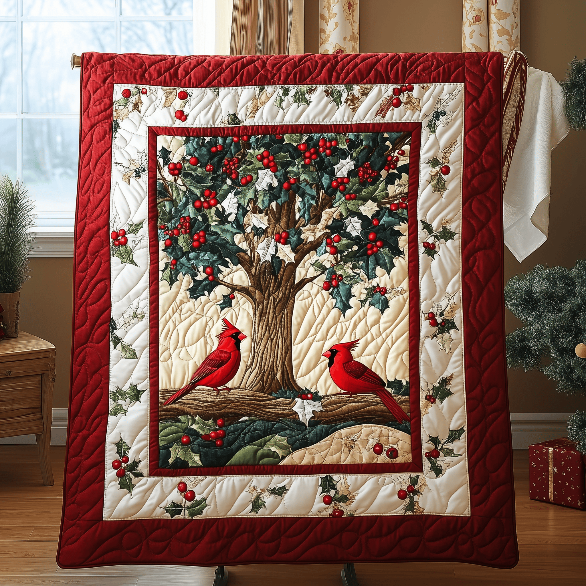 Red Cardinal Quilted Blanket Feel At Ease with a Blanket That's Perfectly Practical Red Cardinal Quilted Blanket Feel At Ease with a Blanket That's Perfectly Practical