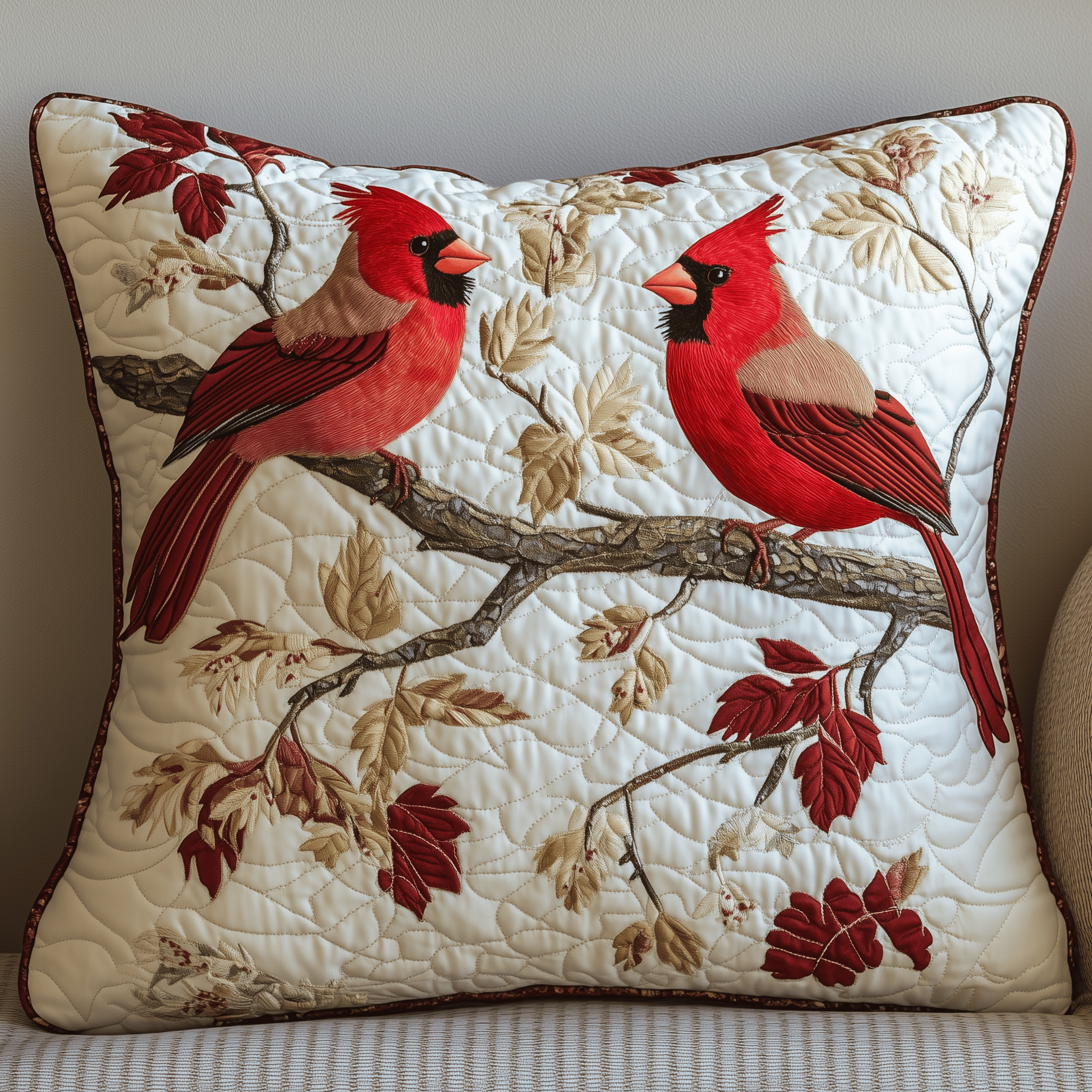 Red Cardinal Quilted Pillow Case A Peaceful Night Awaits with the Perfect Pillow Case Red Cardinal Quilted Pillow Case A Peaceful Night Awaits with the Perfect Pillow Case