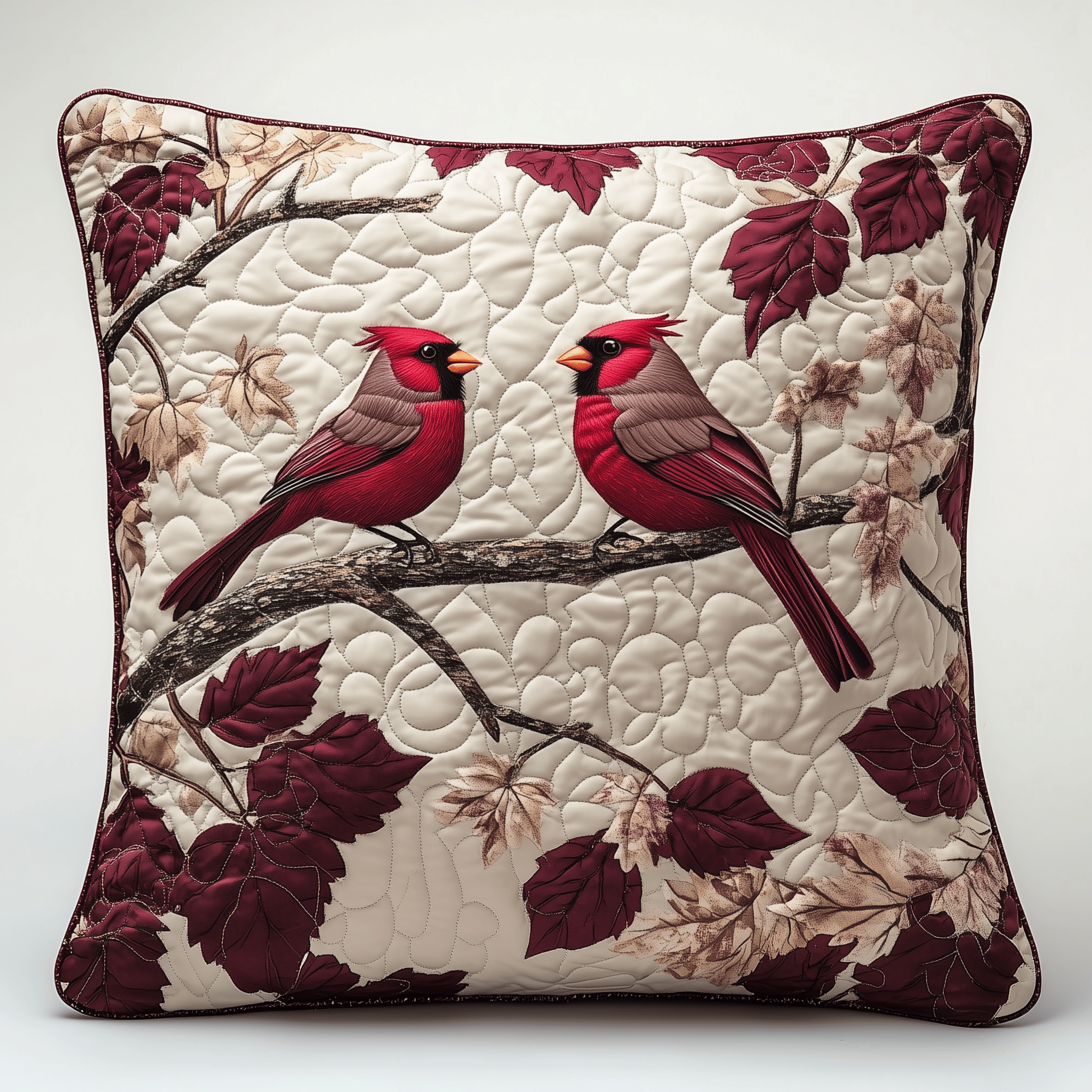 Red Cardinal Quilted Pillow Case A Pillow Case That Loves You Back Red Cardinal Quilted Pillow Case A Pillow Case That Loves You Back