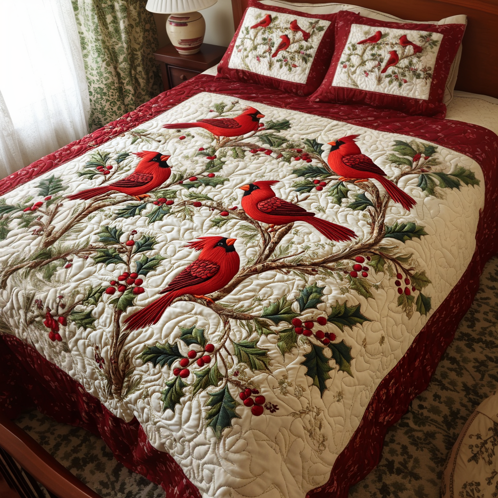 Red Feather Elegance Quilted Bedding Set Unique Gifts For Bird Lovers Red Feather Elegance Quilted Bedding Set Unique Gifts For Bird Lovers