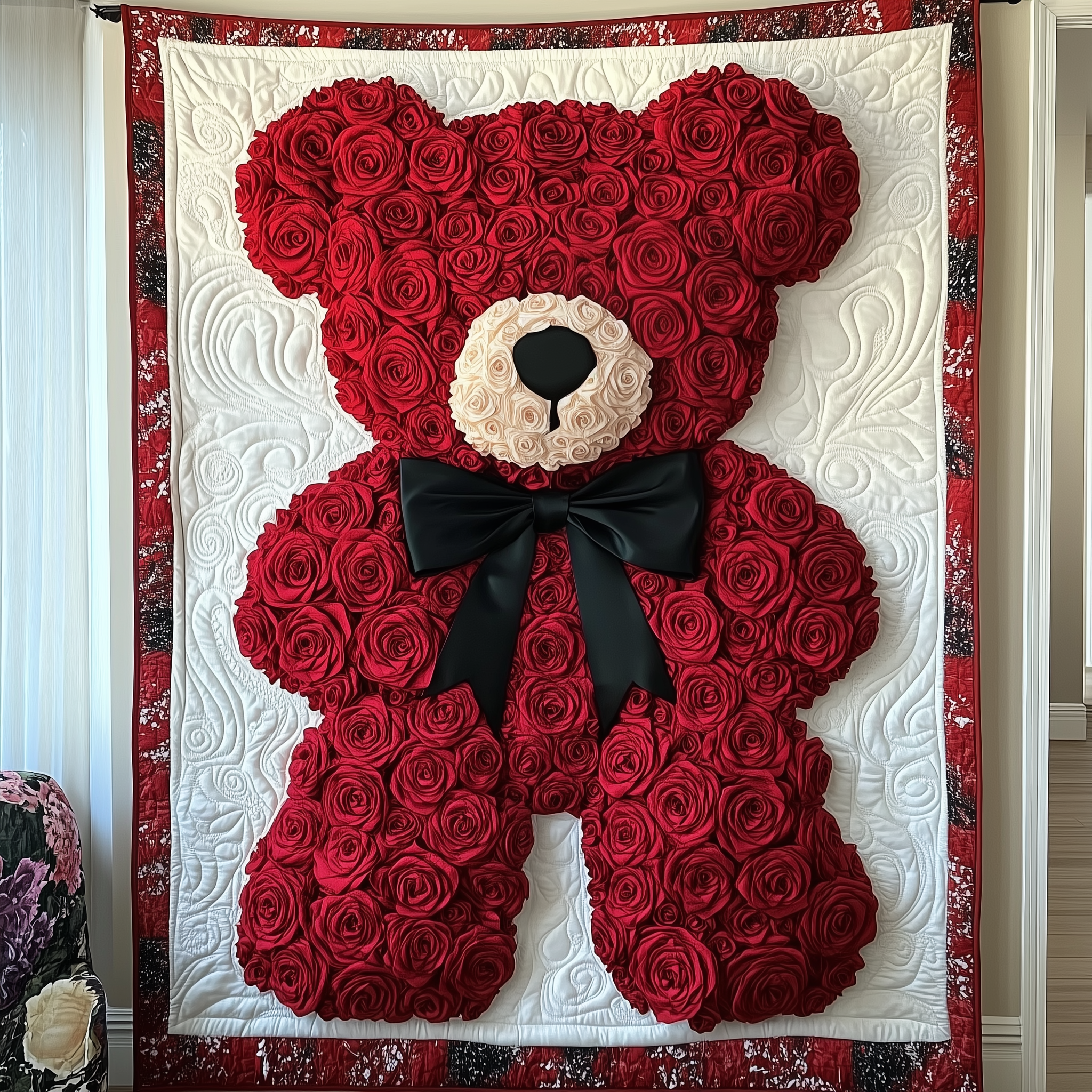 Red Roses Love Bear Quilted Blanket Unique Blankets And Throws Valentines Ideas Red Roses Love Bear Quilted Blanket Unique Blankets And Throws Valentines Ideas