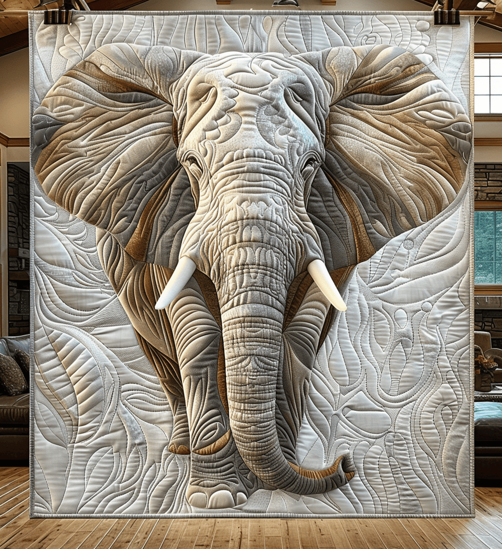 Regal Tusk Quilted Blanket Gifts For Elephant Lovers Regal Tusk Quilted Blanket Gifts For Elephant Lovers
