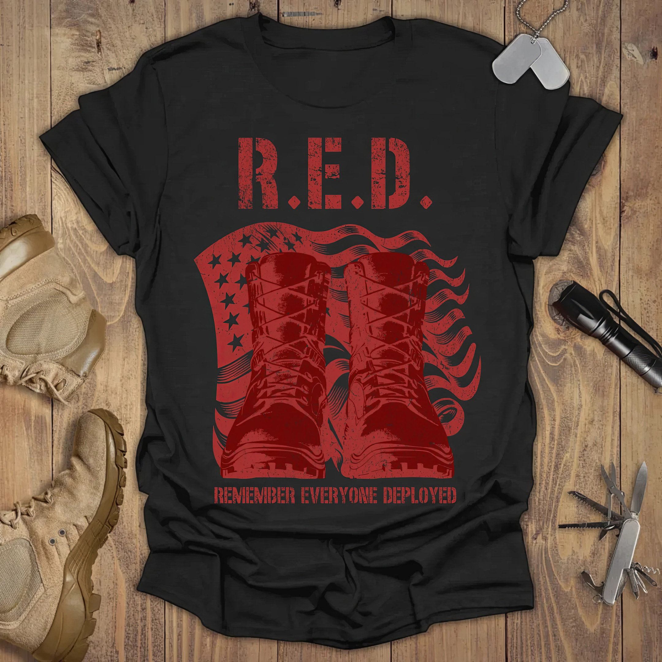 Remember Everyone Deployed RED T-shirt Gifts For Veterans Remember Everyone Deployed RED T-shirt Gifts For Veterans