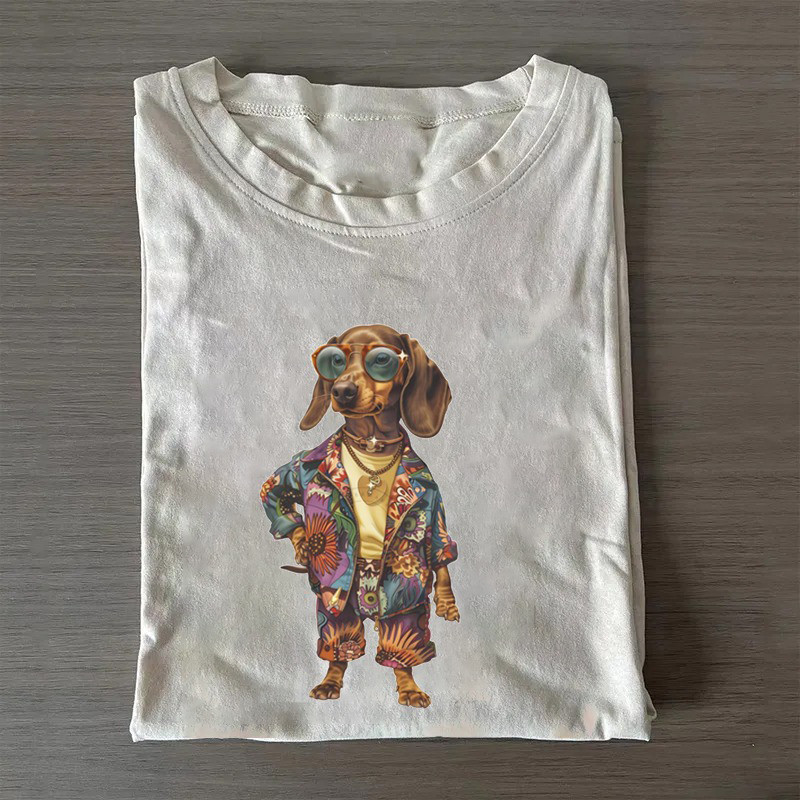 Retro Dachshund T-Shirt Funny Fashion Dachshund Shirt Creative Mother'S Day Gifts Retro Dachshund T-Shirt Funny Fashion Dachshund Shirt Creative Mother'S Day Gifts