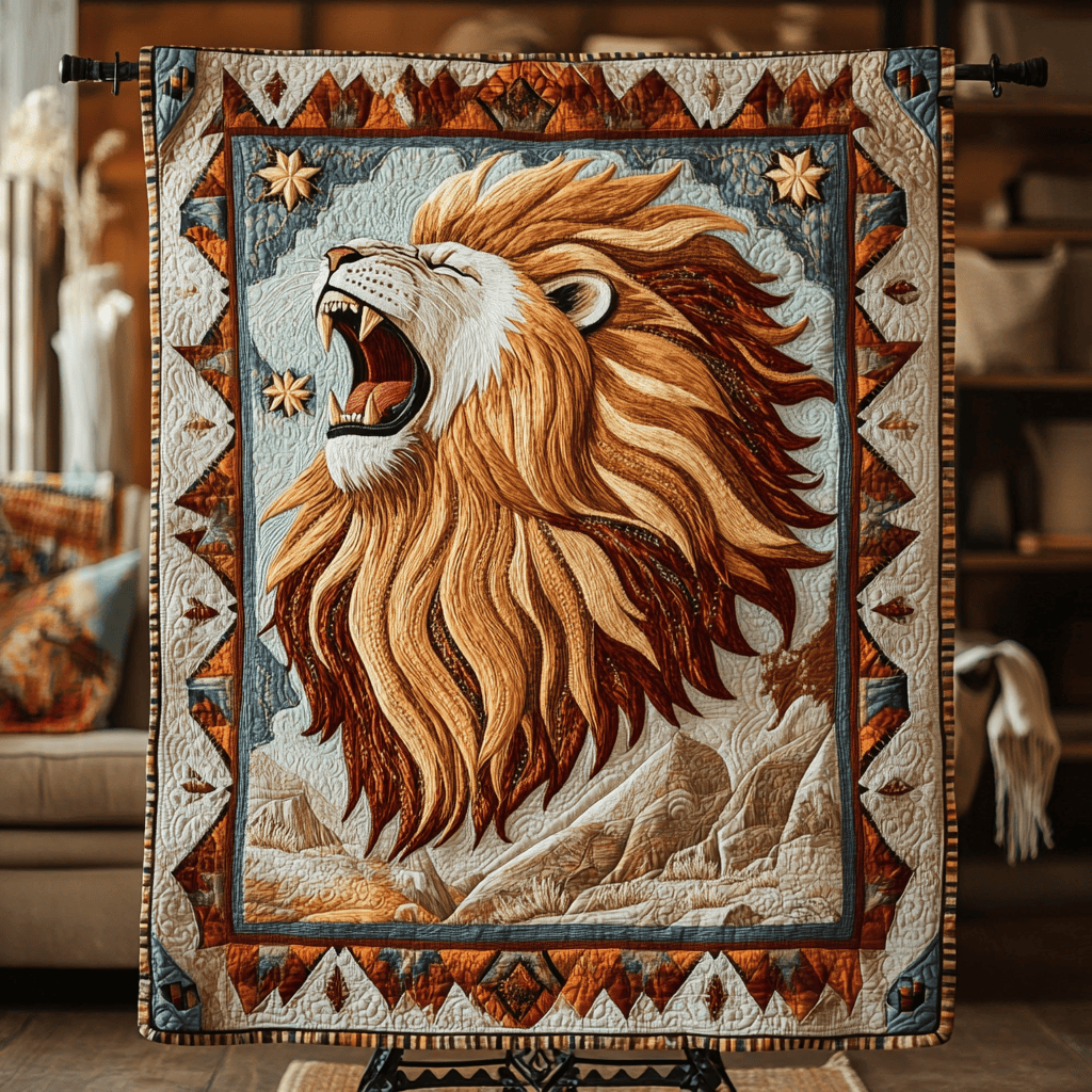 Roaring Majesty Quilted Blanket Lion Themed Gifts Roaring Majesty Quilted Blanket Lion Themed Gifts
