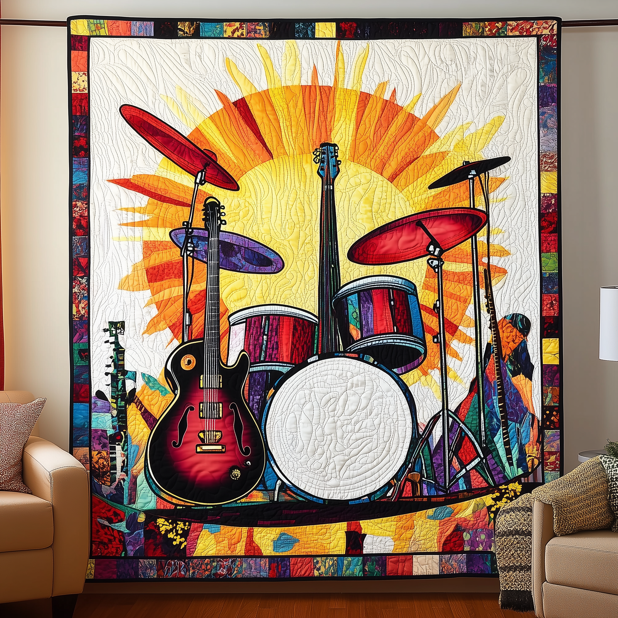 Rock Band Quilted Blanket Celebrate Your Individuality with a Blanket That Speaks to You Rock Band Quilted Blanket Celebrate Your Individuality with a Blanket That Speaks to You