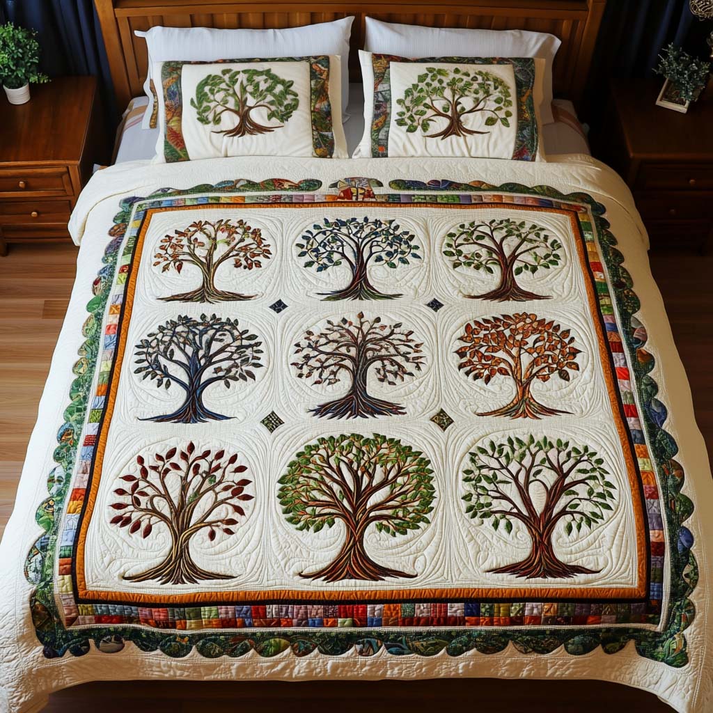 Roots Of Serenity Quilted Bedding Set Tree Of Life Throw Blanket Roots Of Serenity Quilted Bedding Set Tree Of Life Throw Blanket
