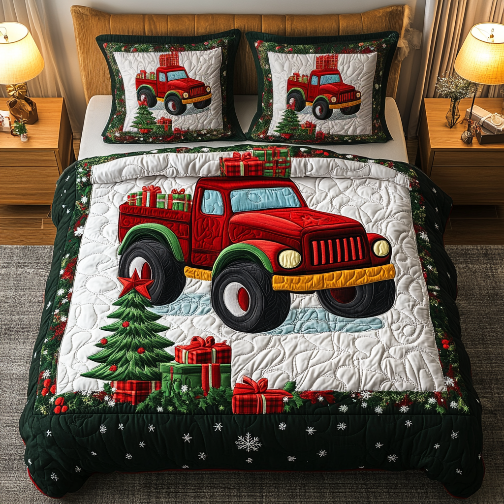 Rugged Holiday Quilted Bedding Set Christmas Gift For Mom Rugged Holiday Quilted Bedding Set Christmas Gift For Mom