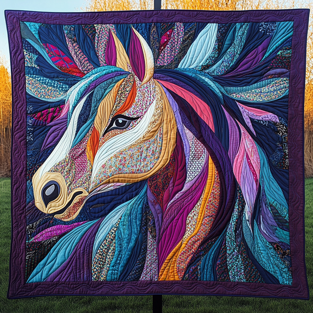 Running Wild Quilted Blanket Horse Gifts For Women Running Wild Quilted Blanket Horse Gifts For Women