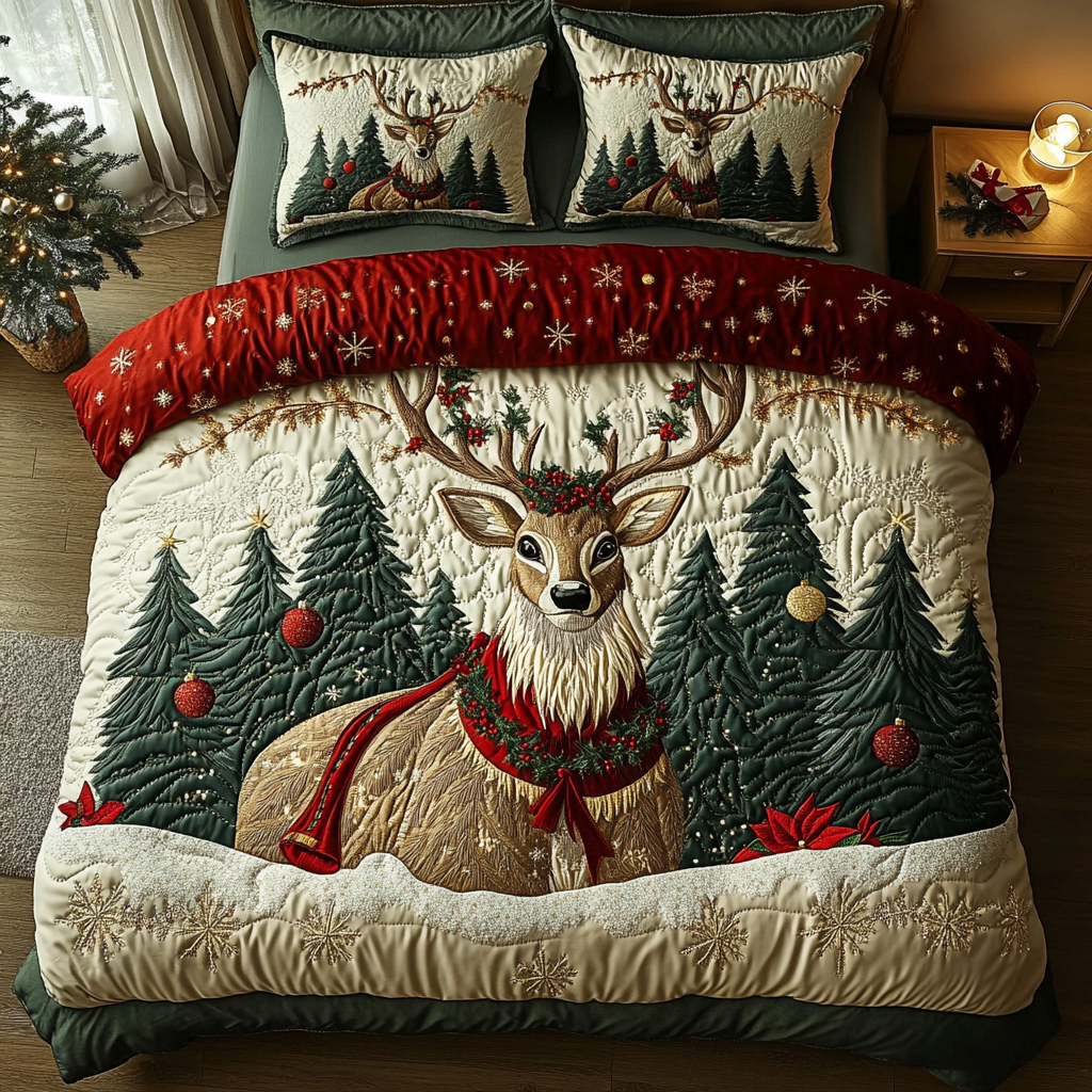 Rustic Elegance Quilted Bedding Set Christmas Gifts For Deer Hunters Rustic Elegance Quilted Bedding Set Christmas Gifts For Deer Hunters