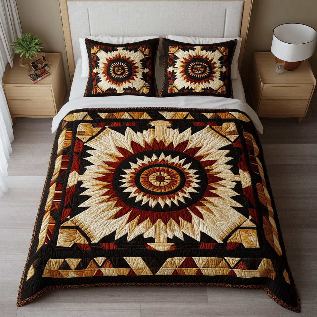 Sacred Circle Quilted Bedding Set Christmas Gifts For Men Sacred Circle Quilted Bedding Set Christmas Gifts For Men