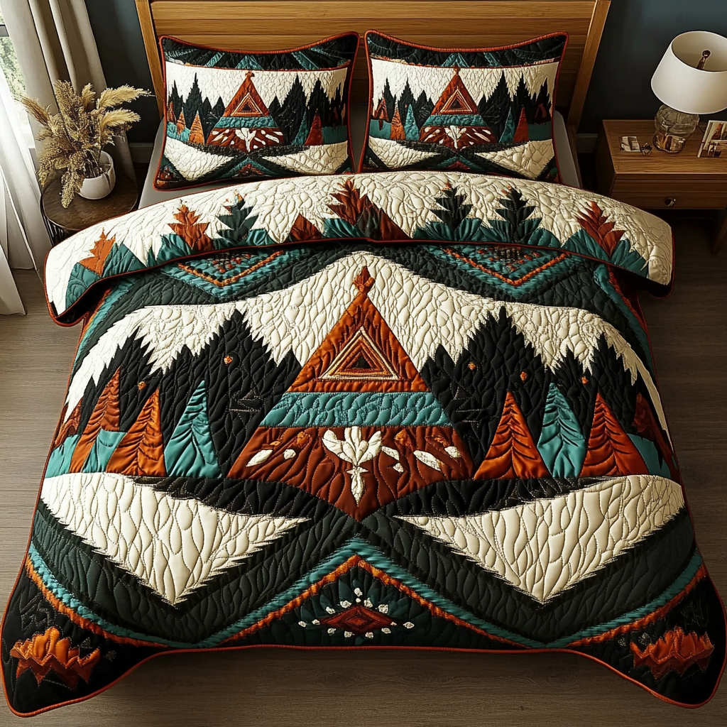 Sacred Geometry Quilted Bedding Set Native American Made Gifts Sacred Geometry Quilted Bedding Set Native American Made Gifts