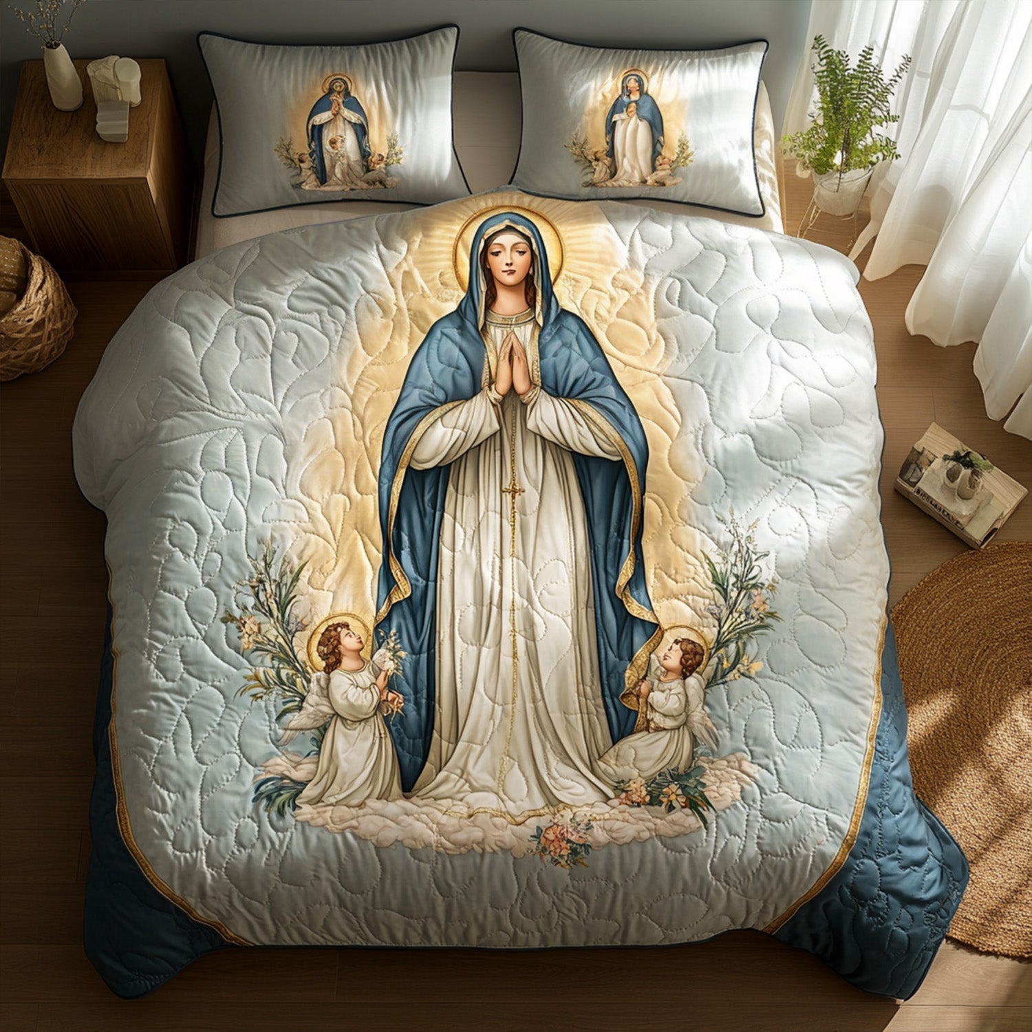 Sacred Serenity Quilted Bedding Set Christmas Present Ideas Sacred Serenity Quilted Bedding Set Christmas Present Ideas
