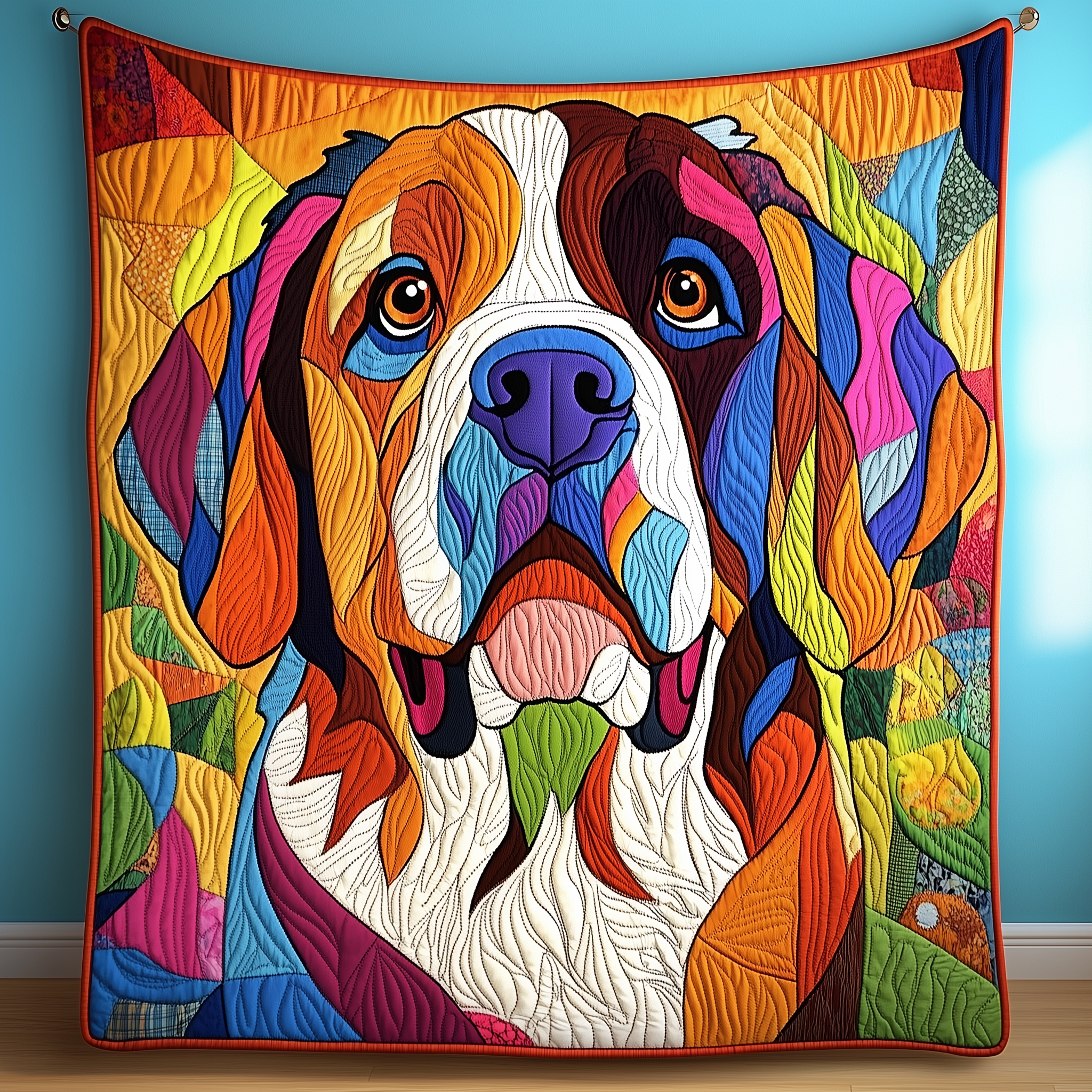 Saint Bernard Quilted Blanket Cute Unique Blanket Item Merch Good Gifts For Dog Lovers Saint Bernard Quilted Blanket Cute Unique Blanket Item Merch Good Gifts For Dog Lovers
