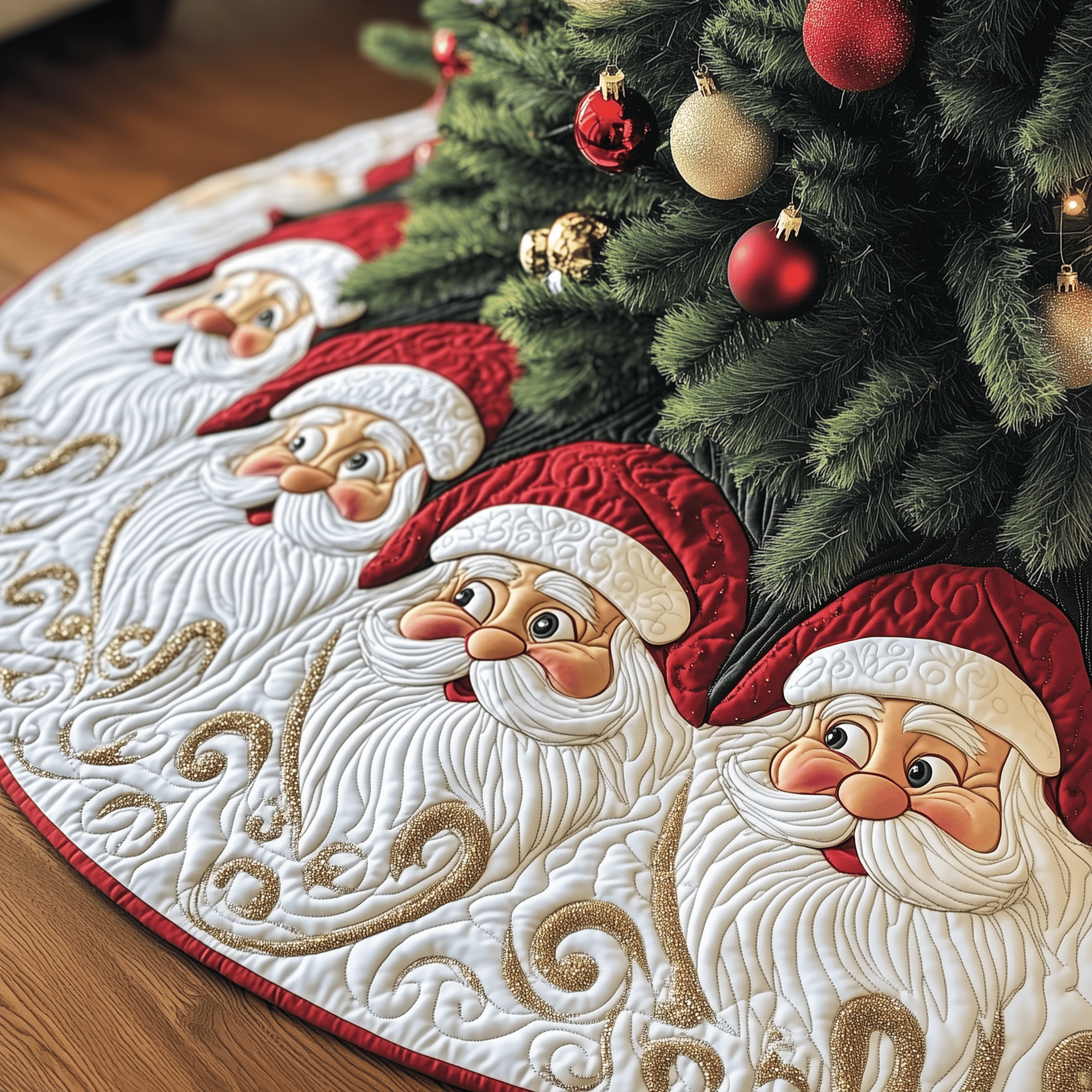 Santa Claus Quilted Tree Skirt Feel Happy and Carefree with the Perfect Tree Skirt Santa Claus Quilted Tree Skirt Feel Happy and Carefree with the Perfect Tree Skirt