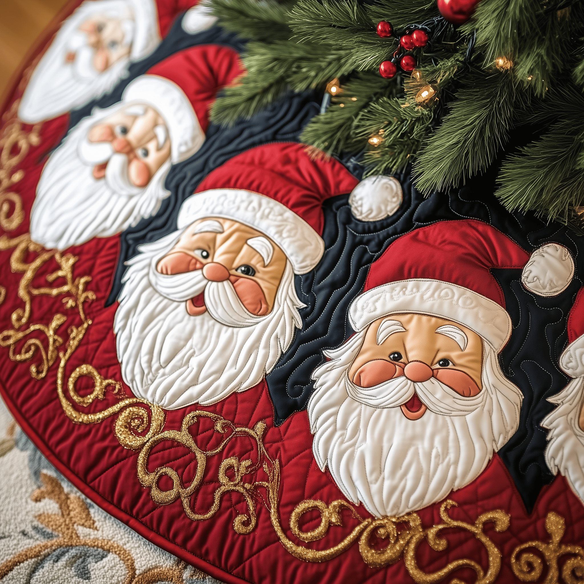Santa Claus Quilted Tree Skirt Relax and Let the Holidays Shine with a Trusted Tree Skirt Santa Claus Quilted Tree Skirt Relax and Let the Holidays Shine with a Trusted Tree Skirt