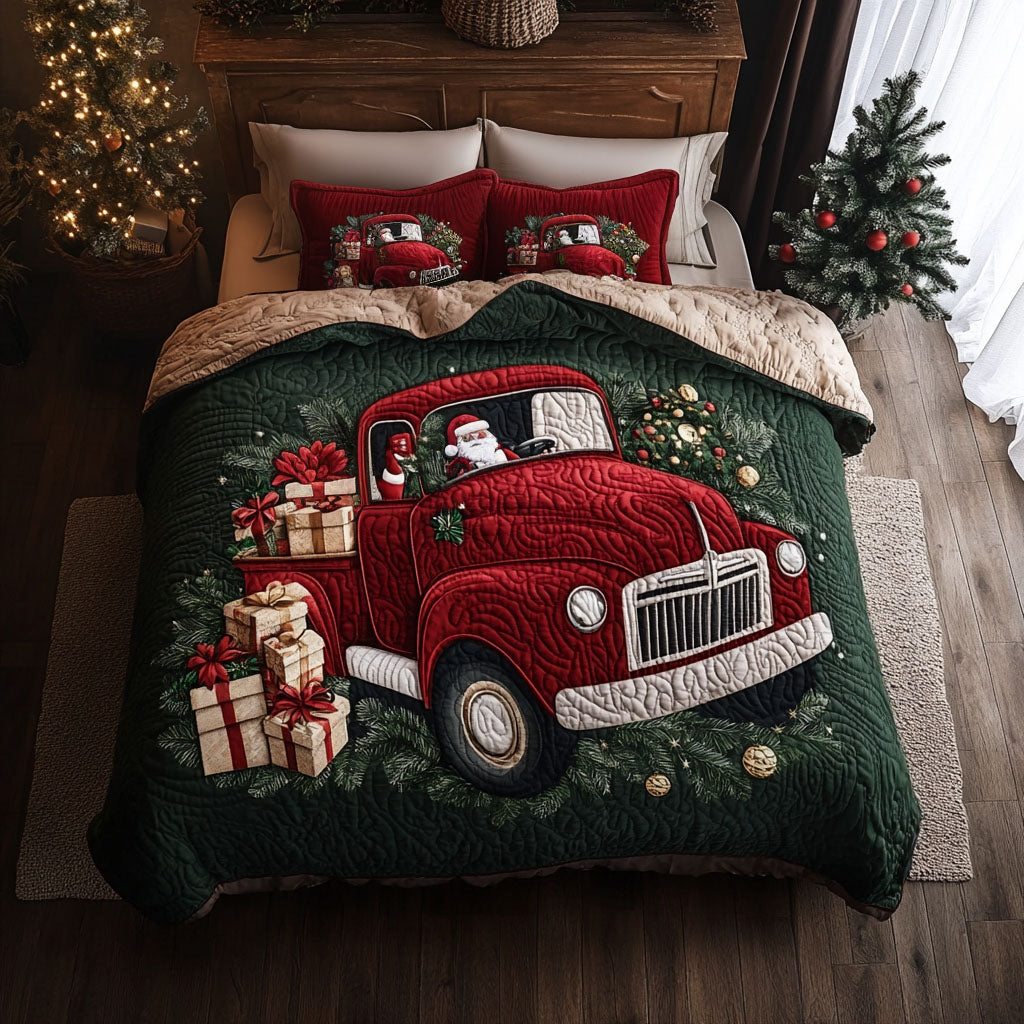 Santas Sleigh on Wheels Quilted Bedding Set Secret Santa Gift Ideas Santas Sleigh on Wheels Quilted Bedding Set Secret Santa Gift Ideas