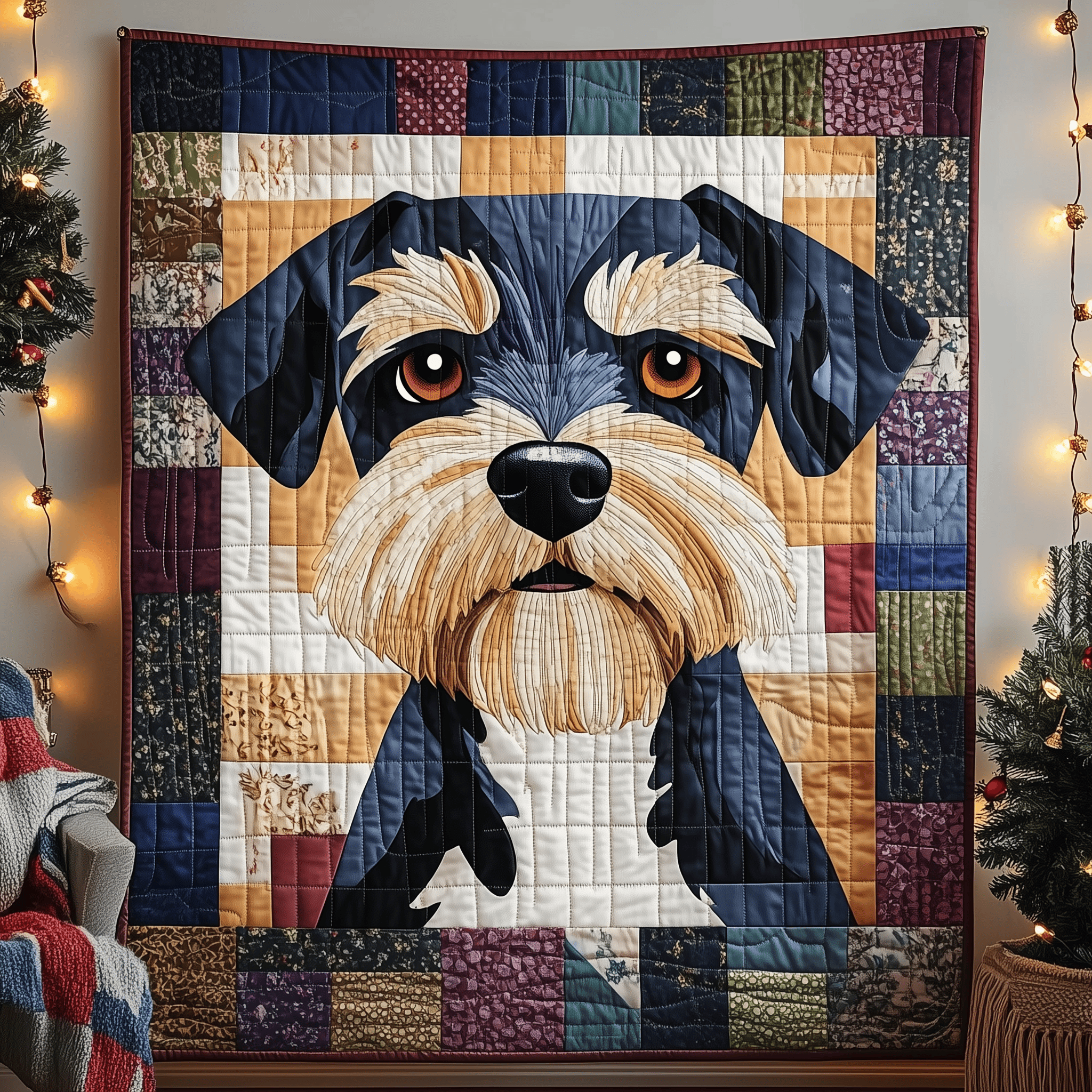 Schnauzer Quilted Blanket Feel the Joy of Togetherness with Our Cozy Blanket Schnauzer Quilted Blanket Feel the Joy of Togetherness with Our Cozy Blanket