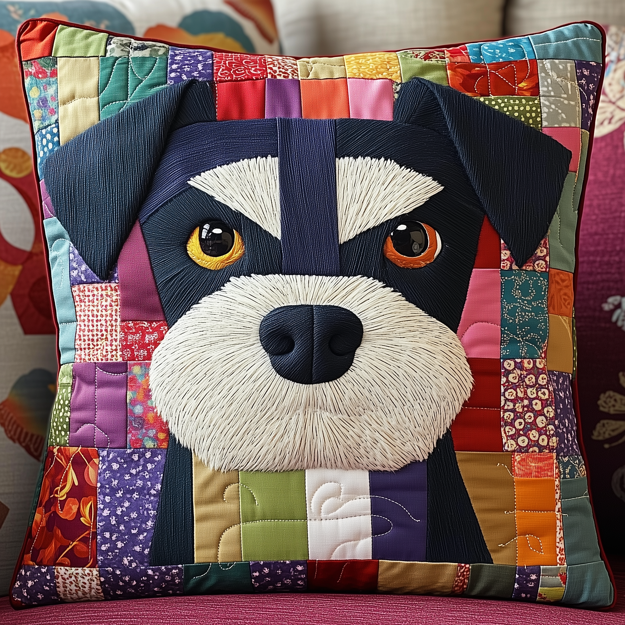 Schnauzer Quilted Pillow Case Feel the Love of Home with Pillow Cases for the Whole Family Schnauzer Quilted Pillow Case Feel the Love of Home with Pillow Cases for the Whole Family