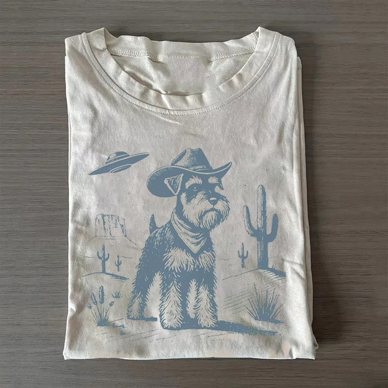 Schnauzer Retro Ufo Western T-Shirt Schnauzer Lovers Cute Shirt Good Mothers Day Gifts Schnauzer Retro Ufo Western T-Shirt Schnauzer Lovers Cute Shirt Good Mothers Day Gifts