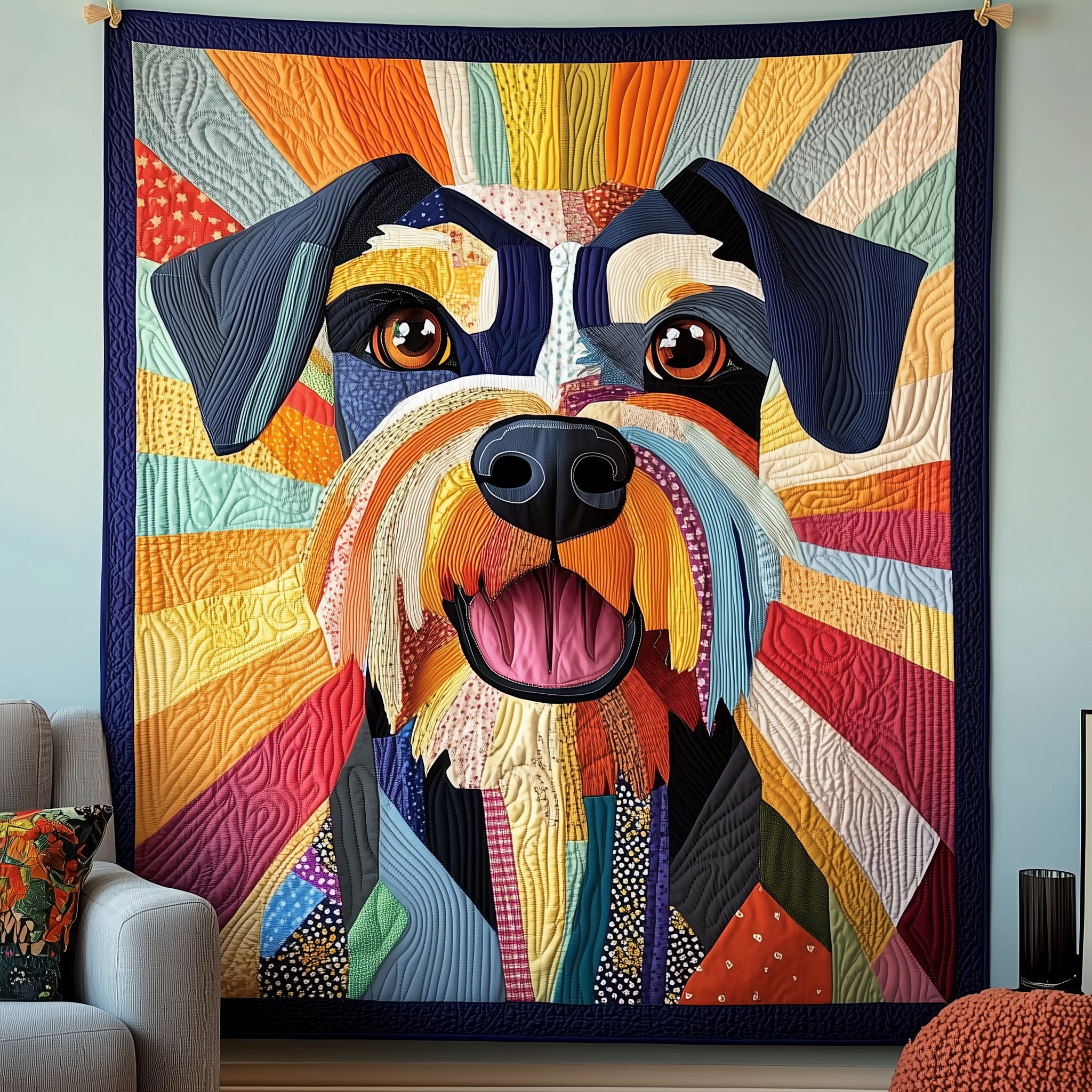 Schnauzer Snuggles Quilted Blanket Best Throw Blanket Birthday Gifts For Dog Lovers Schnauzer Snuggles Quilted Blanket Best Throw Blanket Birthday Gifts For Dog Lovers