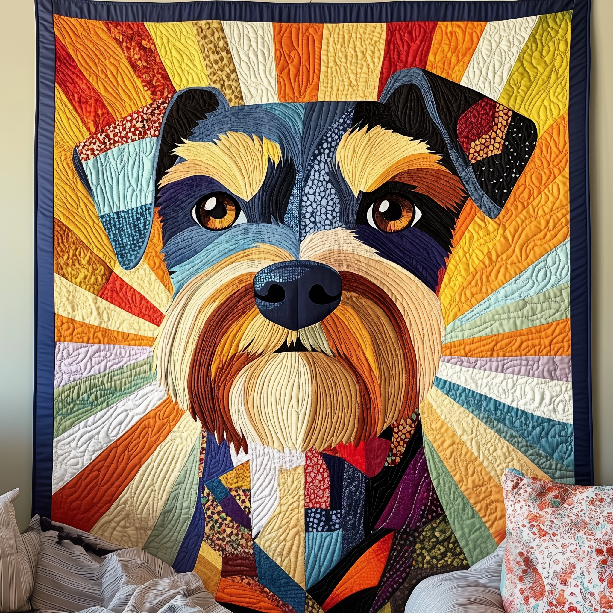 Schnauzer Snuggles Quilted Blanket Best Throw Blanket Dog Gift Ideas For Dog Owners Schnauzer Snuggles Quilted Blanket Best Throw Blanket Dog Gift Ideas For Dog Owners