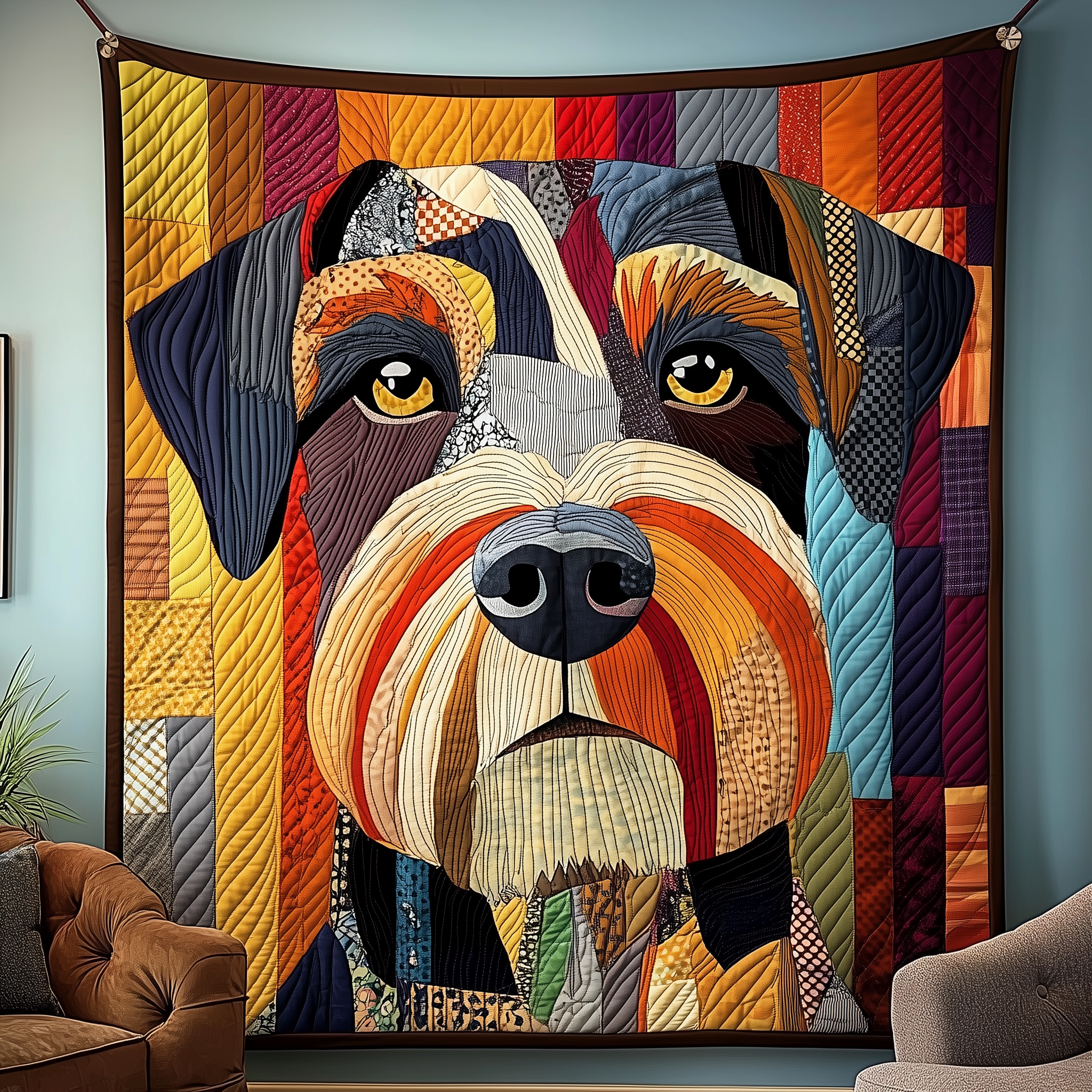 Schnauzer Snuggles Quilted Blanket Best Throw Blanket Doggy Gifts For Humans Schnauzer Snuggles Quilted Blanket Best Throw Blanket Doggy Gifts For Humans