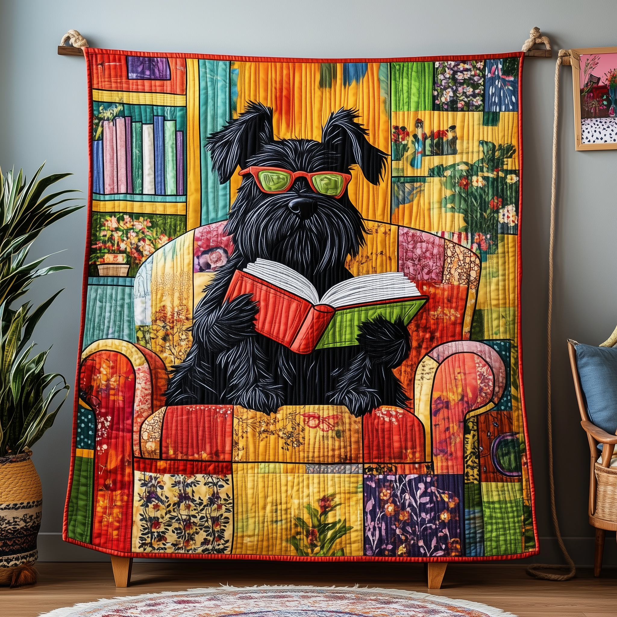 Scottie Dog Quilted Blanket Cute Unique Blanket Item Merch Best Gifts For Dog Owners Scottie Dog Quilted Blanket Cute Unique Blanket Item Merch Best Gifts For Dog Owners