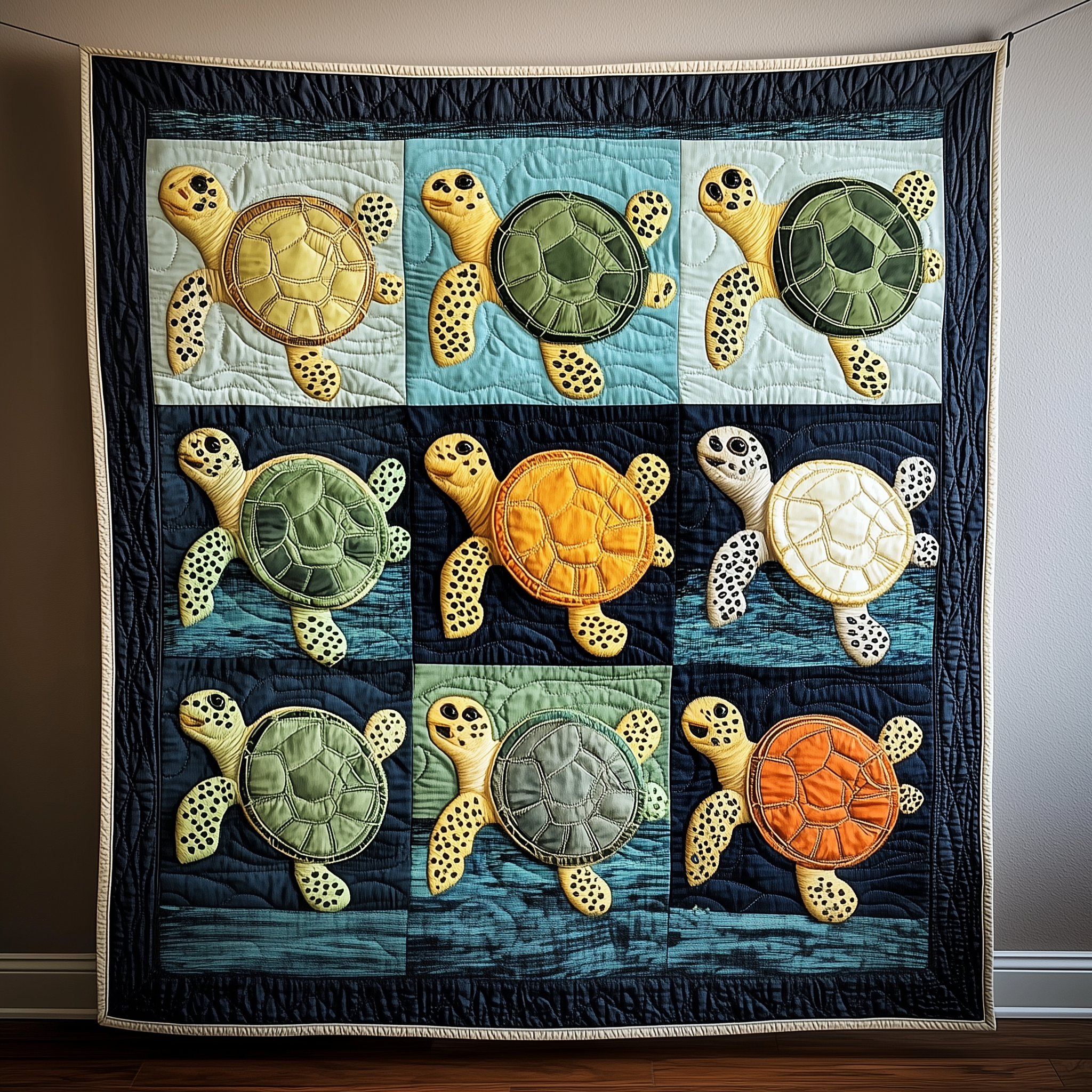 Sea Turtle Quilted Blanket Create Warm Memories with Our Blanket for All Ages Sea Turtle Quilted Blanket Create Warm Memories with Our Blanket for All Ages
