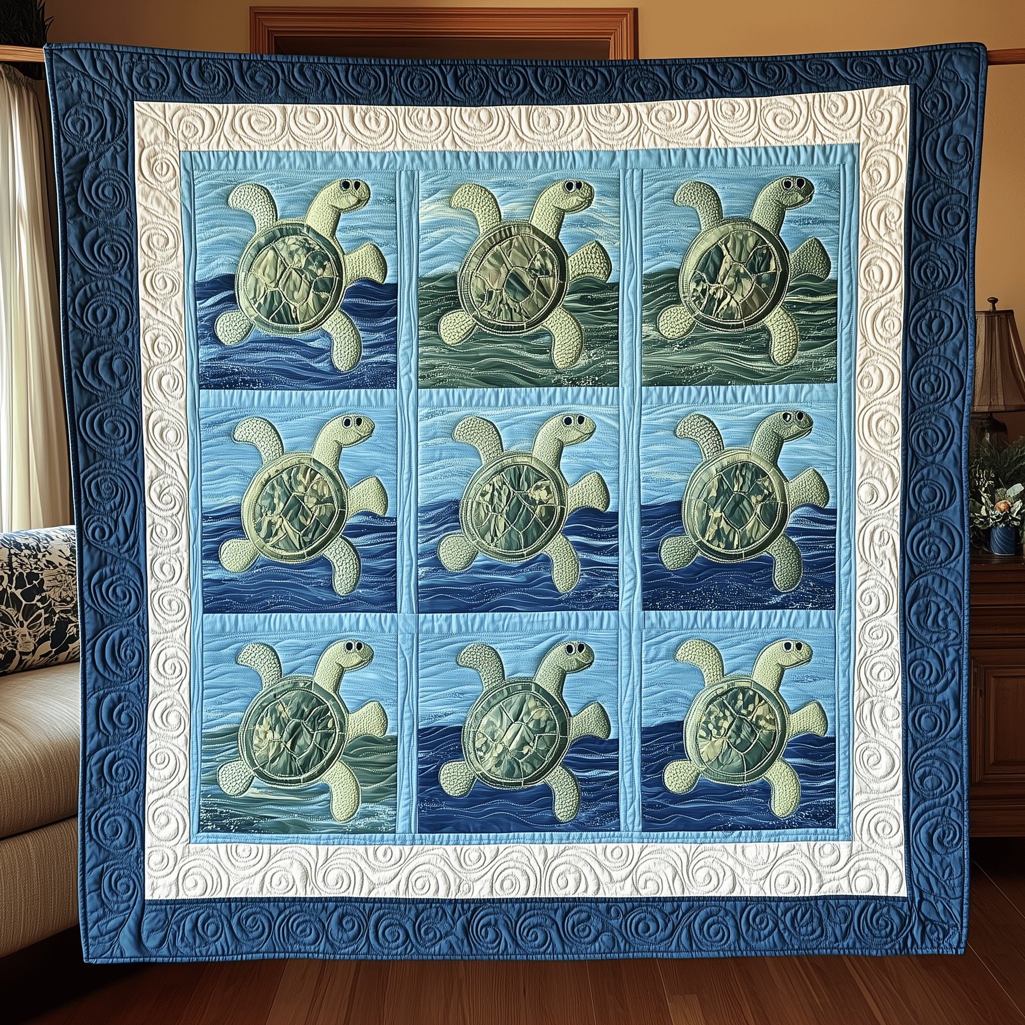 Sea Turtle Quilted Blanket Feel the Joy of Togetherness with Our Cozy Blanket Sea Turtle Quilted Blanket Feel the Joy of Togetherness with Our Cozy Blanket