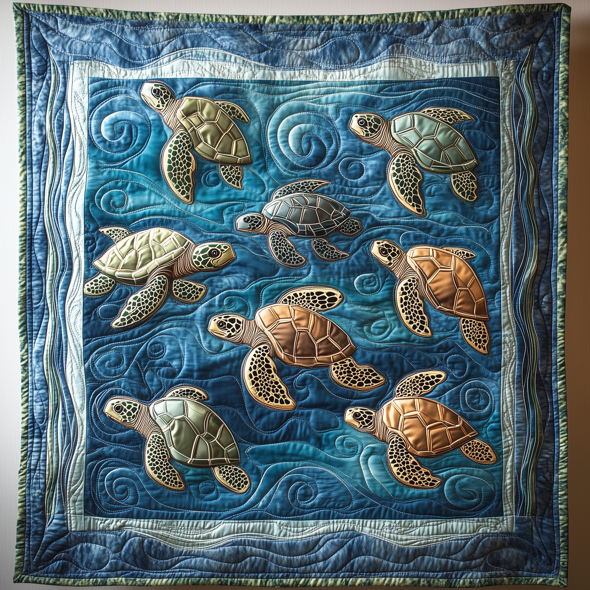 Sea Turtle Wave Quilted Blanket Feel Inspired by a Blanket That's Anything But Ordinary Sea Turtle Wave Quilted Blanket Feel Inspired by a Blanket That's Anything But Ordinary