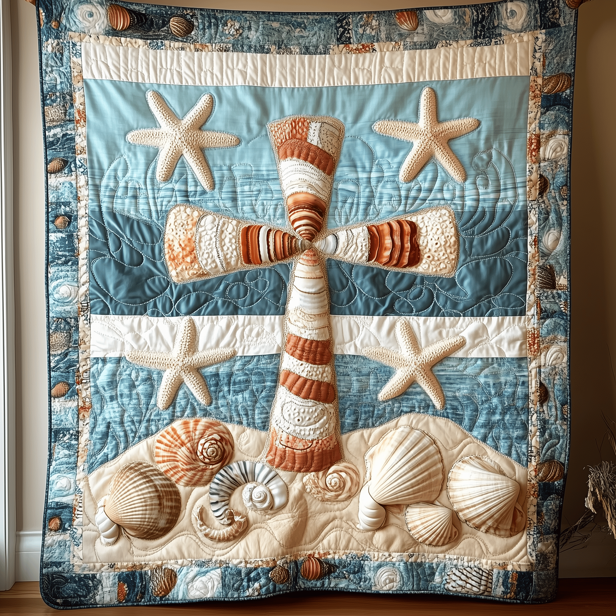 Seashell Cross Quilted Blanket A Blanket for Every Season and Every Mood Seashell Cross Quilted Blanket A Blanket for Every Season and Every Mood