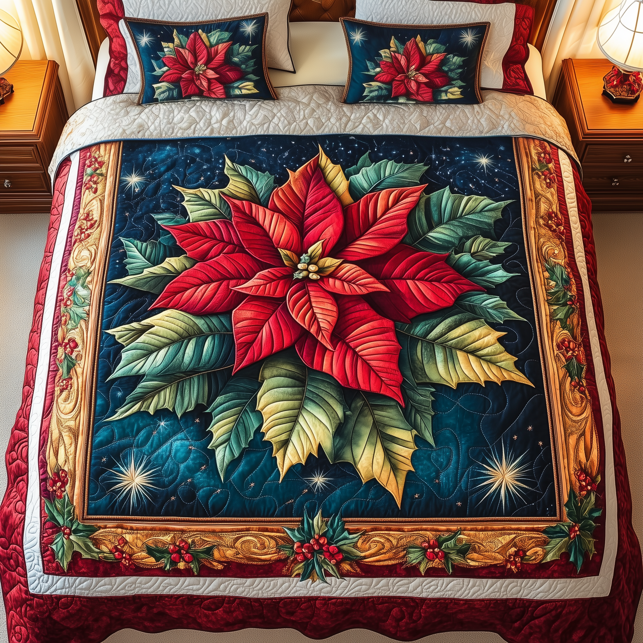 Seasonal Sparkle Quilted Bedding Set Christmas Gifts For Husband Seasonal Sparkle Quilted Bedding Set Christmas Gifts For Husband