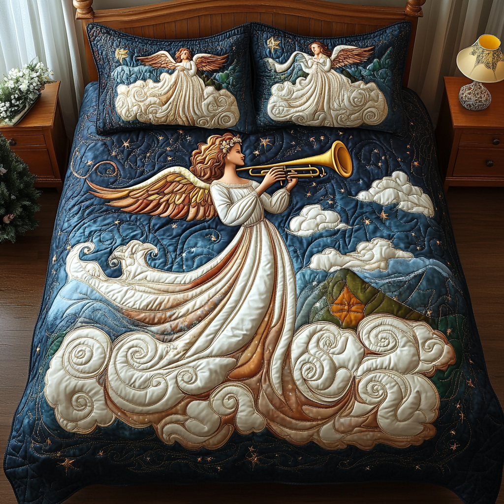 Serene Angel Quilted Bedding Set Christmas Gifts For Wife Serene Angel Quilted Bedding Set Christmas Gifts For Wife