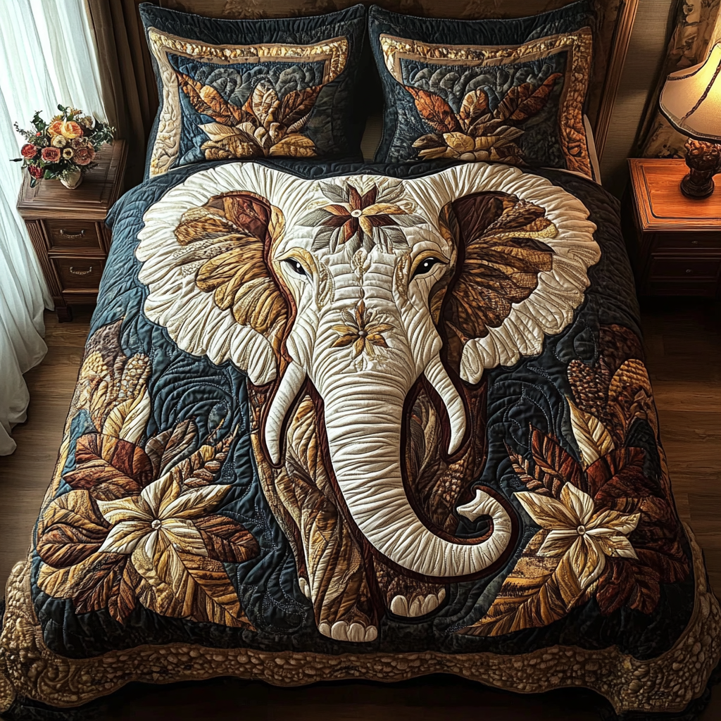 Serengeti Stroll Quilted Bedding Set Elephant Gifts For Him Serengeti Stroll Quilted Bedding Set Elephant Gifts For Him