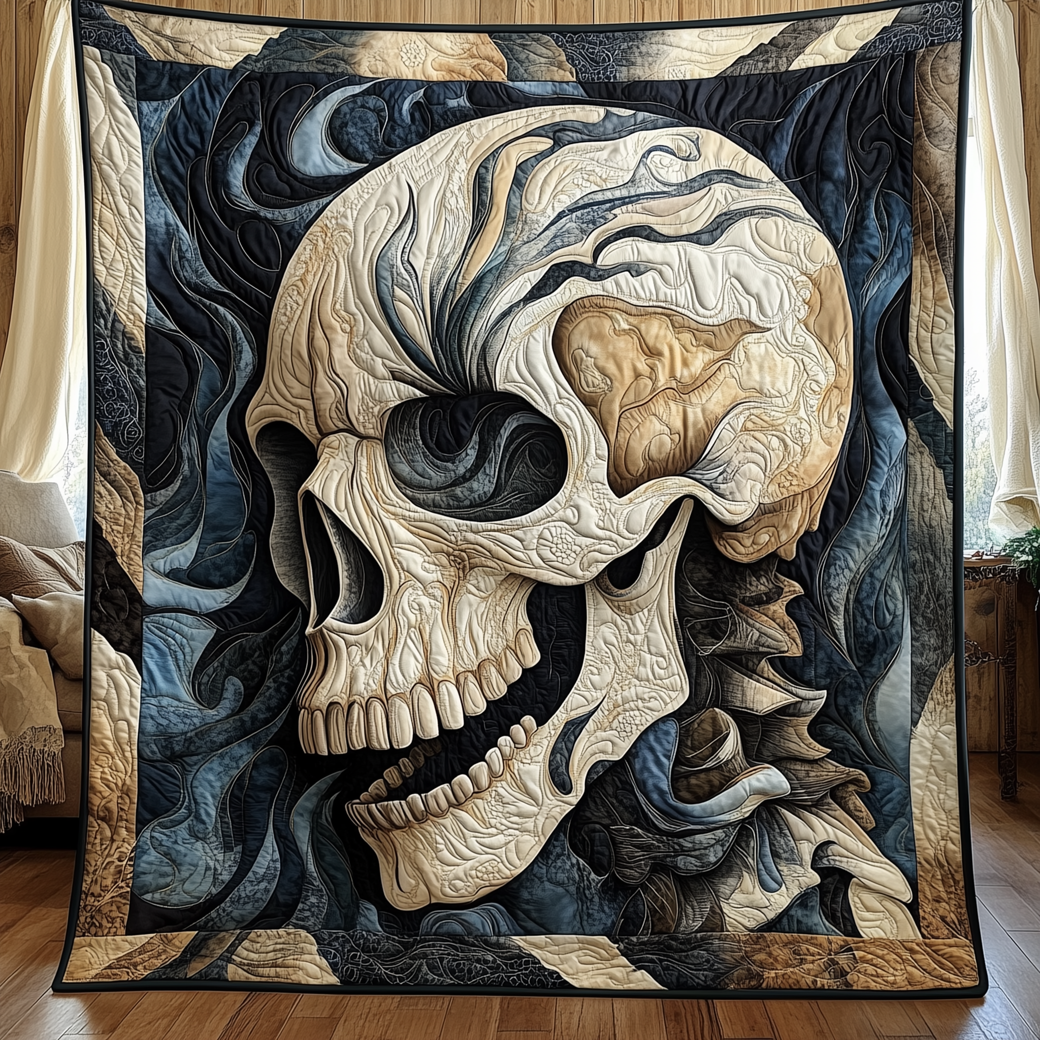Shadows of the Underworld Quilted Blanket Throw Blankets For Couch Cool Skull Gifts For Her Shadows of the Underworld Quilted Blanket Throw Blankets For Couch Cool Skull Gifts For Her