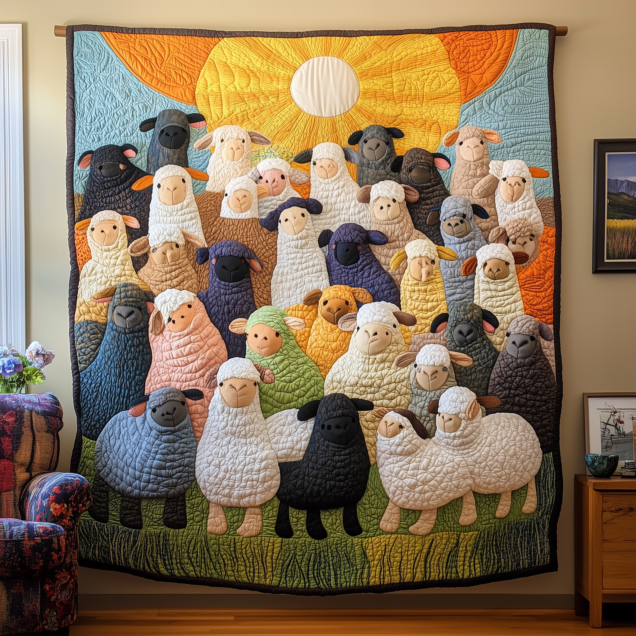 Sheep Parade Quilted Blanket Enjoy Every Moment with a Blanket That Works Anywhere Sheep Parade Quilted Blanket Enjoy Every Moment with a Blanket That Works Anywhere