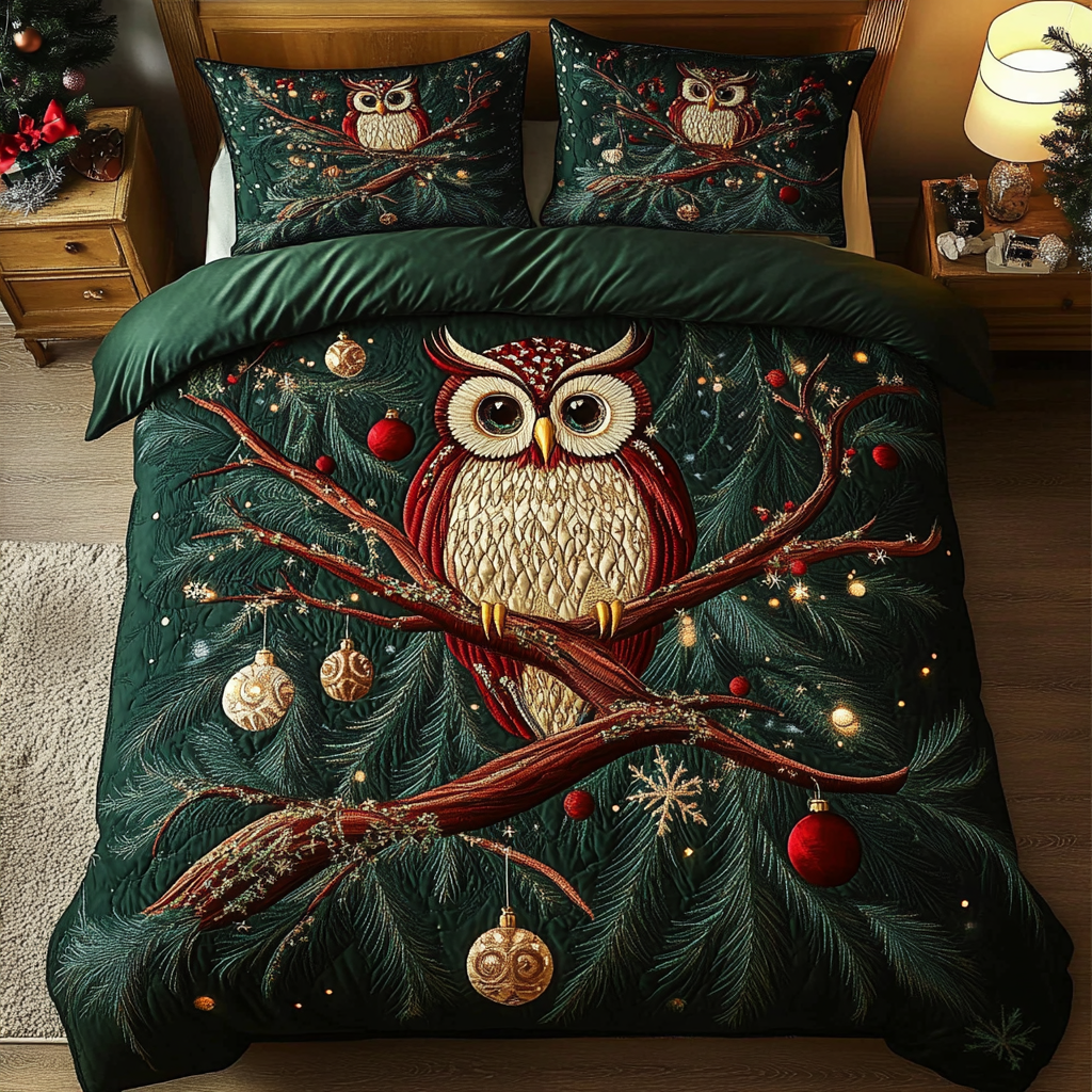 Silent Night Owl Quilted Bedding Set Owl Gifts For Women Silent Night Owl Quilted Bedding Set Owl Gifts For Women