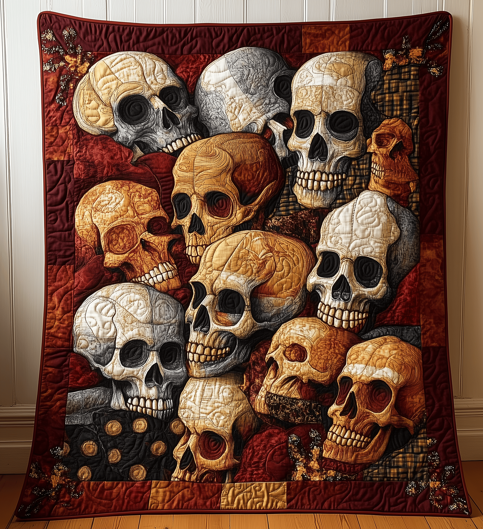 Skull Concept Quilted Blanket A Blanket for Every Season and Every Mood Skull Concept Quilted Blanket A Blanket for Every Season and Every Mood