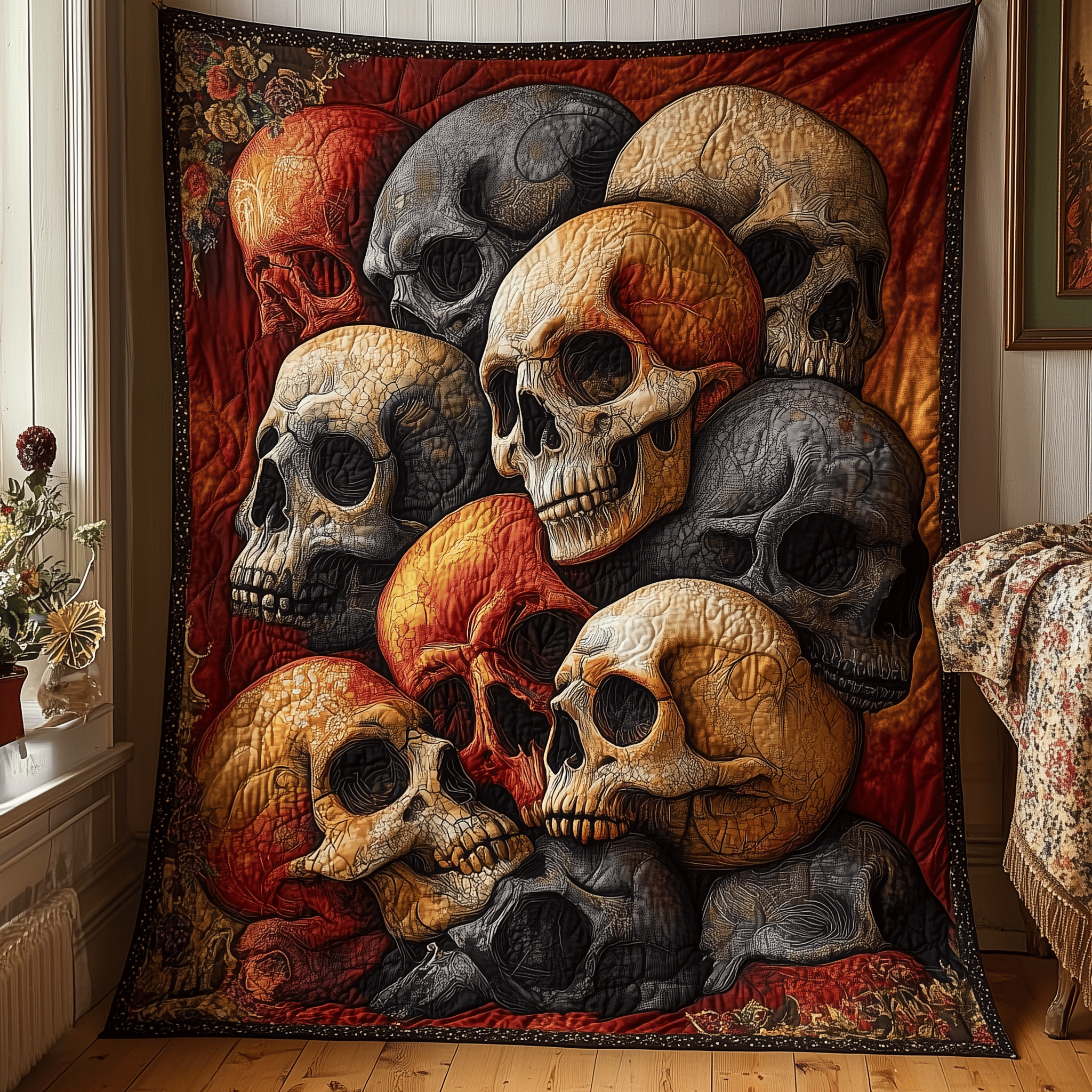 Skull Concept Quilted Blanket Feel Comfortable Indoors and Out with Our Multi-Use Blanket Skull Concept Quilted Blanket Feel Comfortable Indoors and Out with Our Multi-Use Blanket
