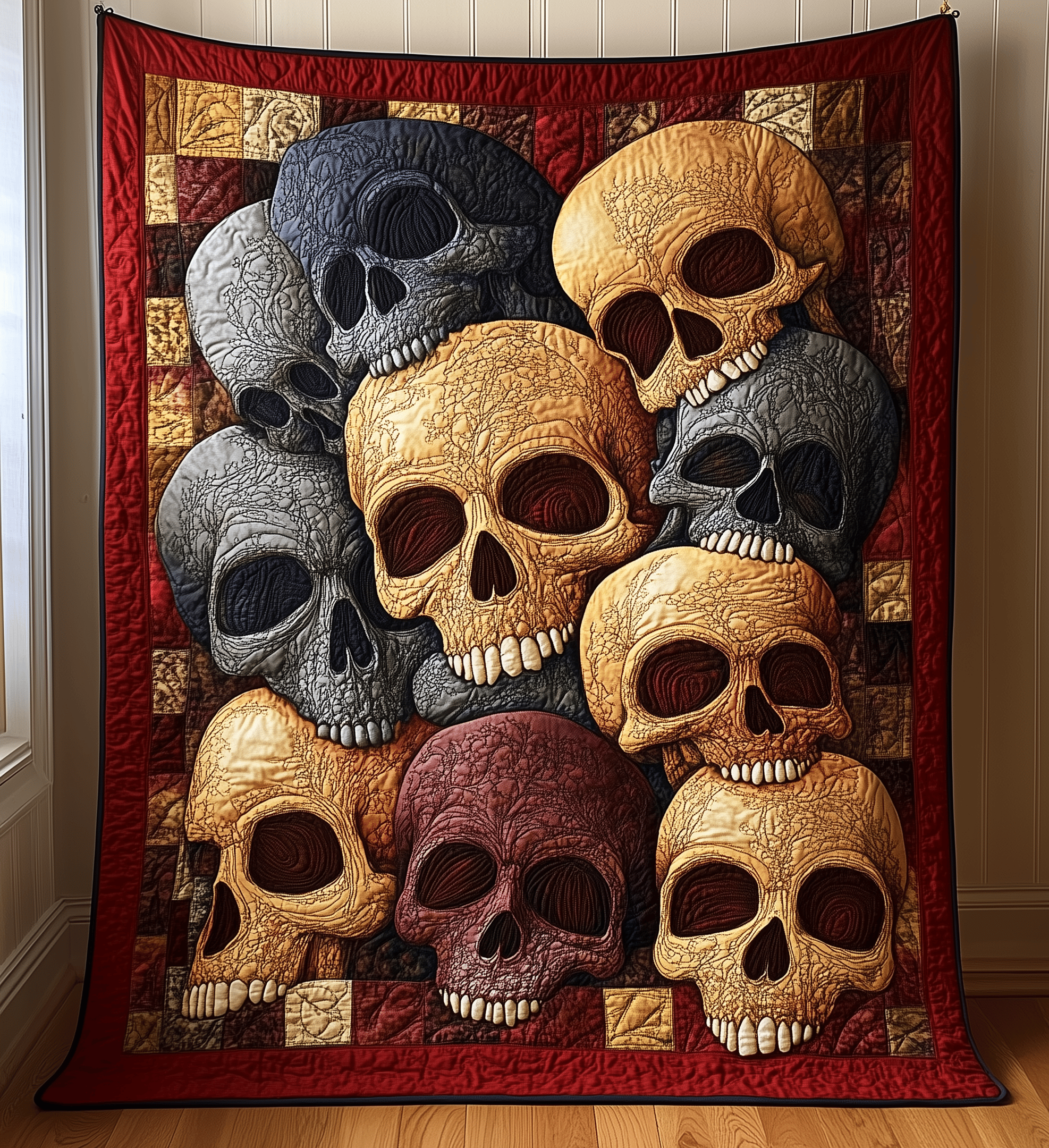 Skull Concept Quilted Blanket Feel Prepared for Any Occasion with a Versatile Blanket Skull Concept Quilted Blanket Feel Prepared for Any Occasion with a Versatile Blanket