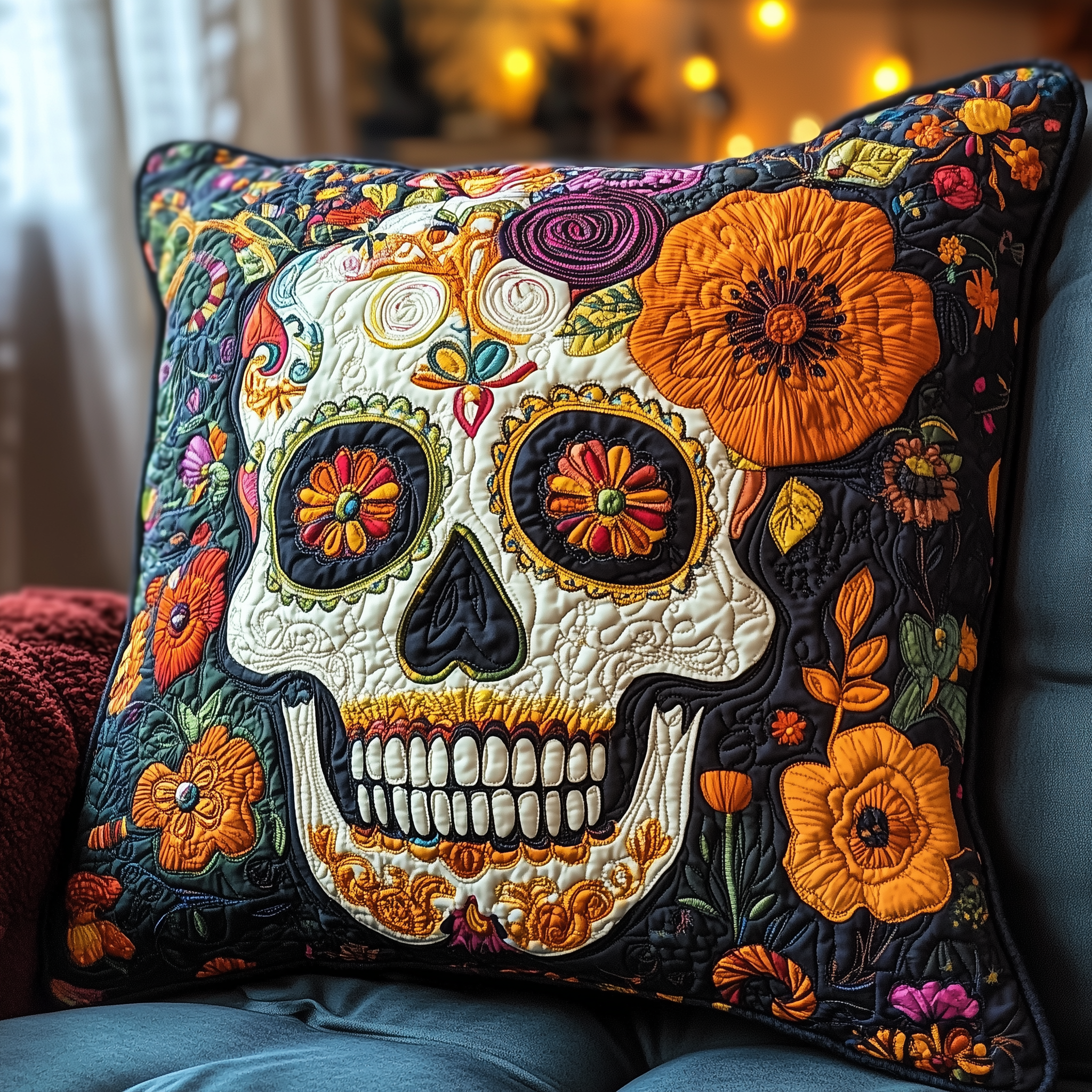 Skull Quilted Pillow Case A Pillow Case That Shields and Shines Skull Quilted Pillow Case A Pillow Case That Shields and Shines